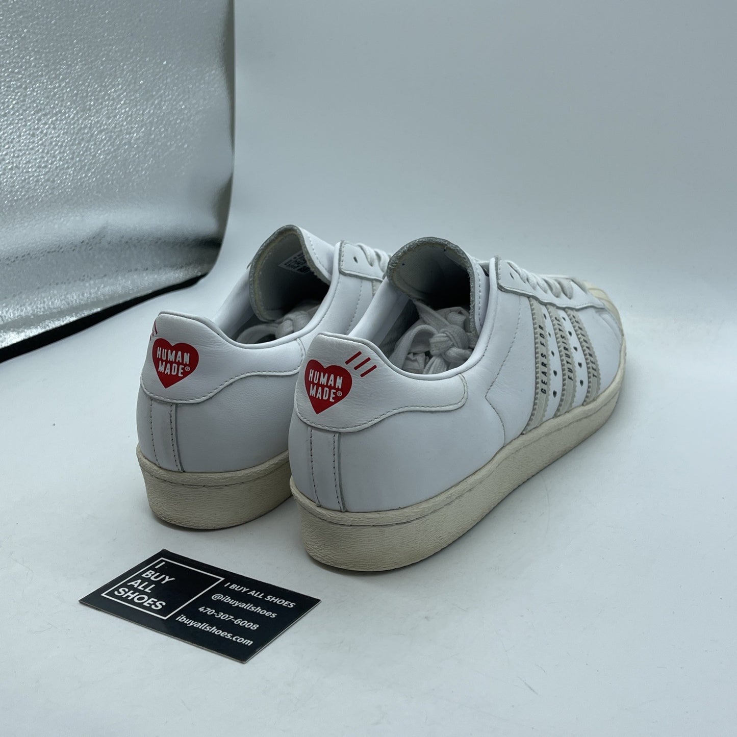 Size 11 - adidas Superstar x Human Made Gears For Futuristic Teen White Leather