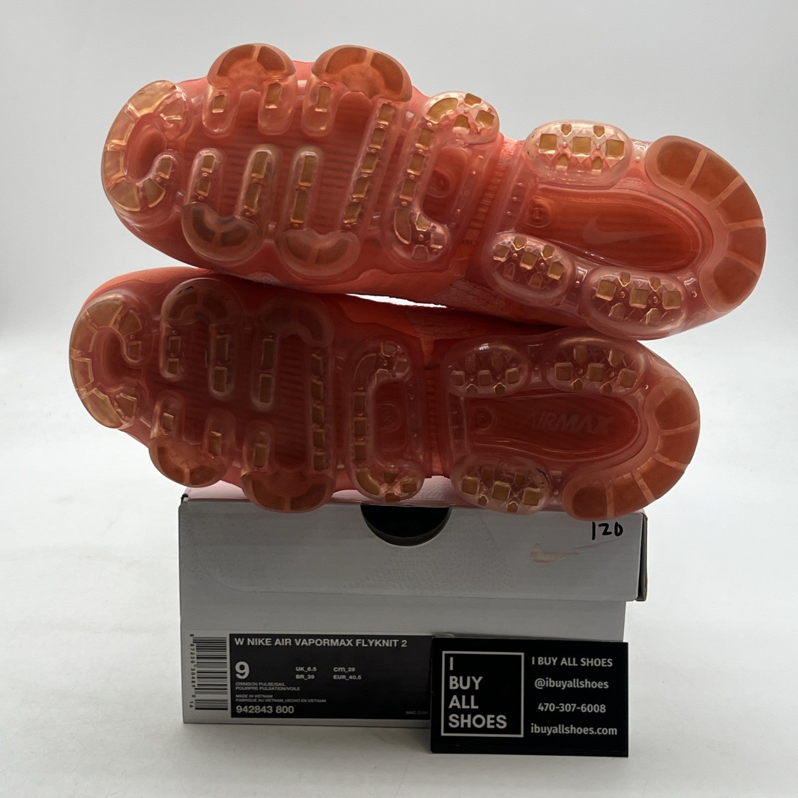 Size 9 - Nike Air VaporMax 2 Crimson Pulse W (942843-800)