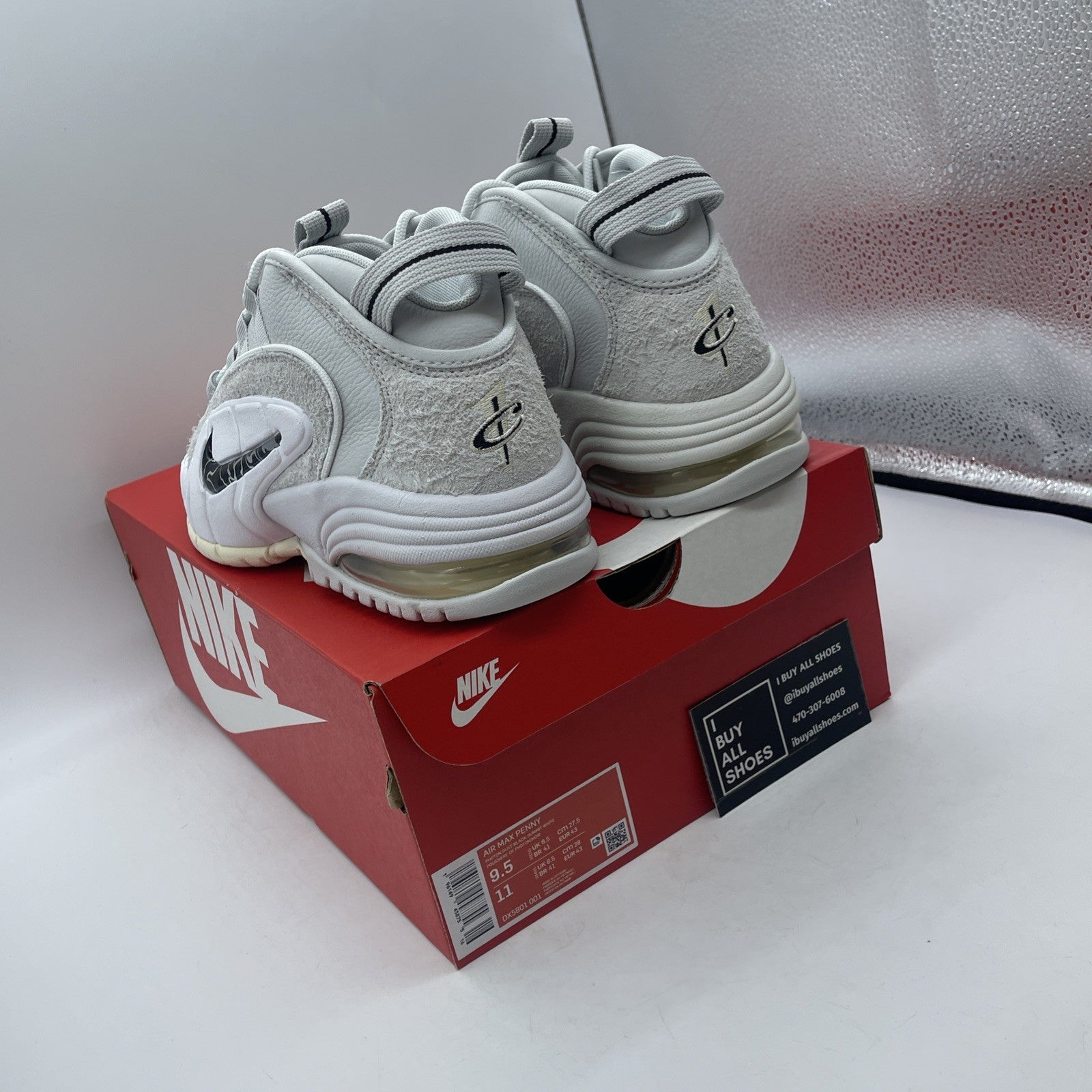 Size 9.5 - Nike Air Max Penny 1 Photon Dust Suede Leather (DX5801-001)