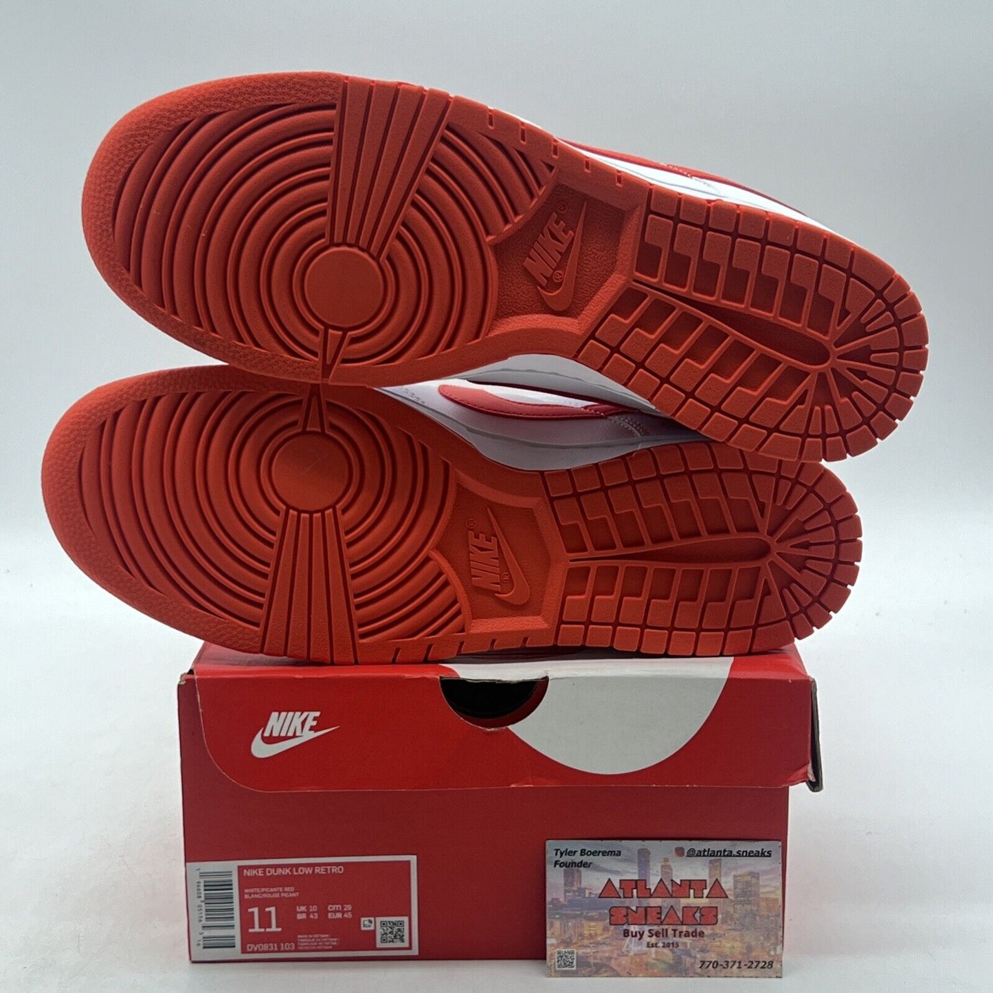 Size 11 - Nike Dunk Low Picante Red White Leather (DV0831-103)