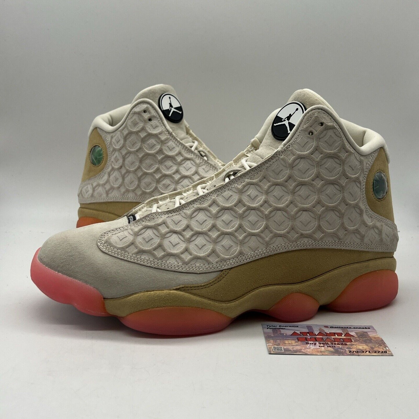 Size 13 - Air Jordan 13 Retro Chinese New Year Pink Tan Suede Black White