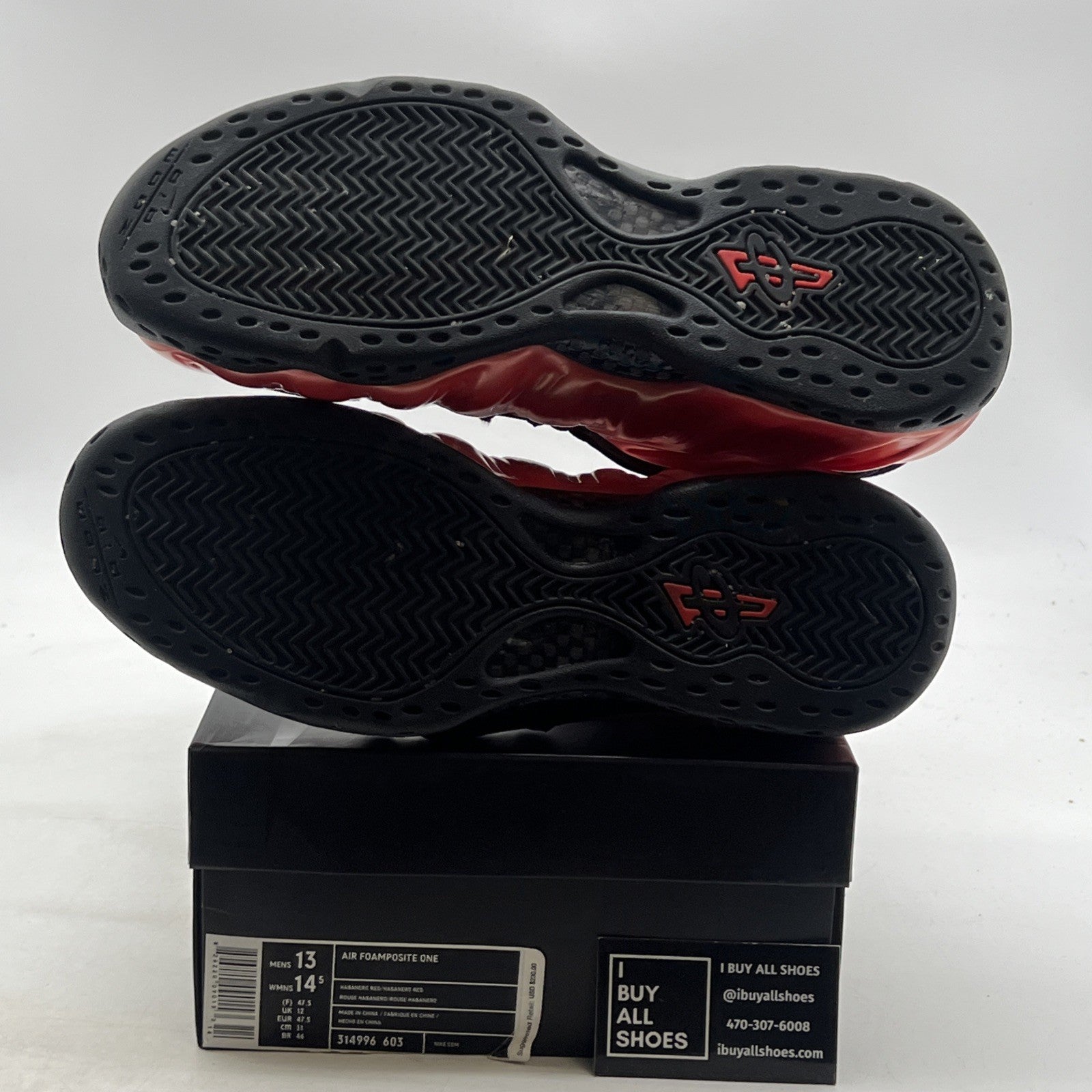Size 13 - Nike Air Foamposite One Habanero Red (314996-603)