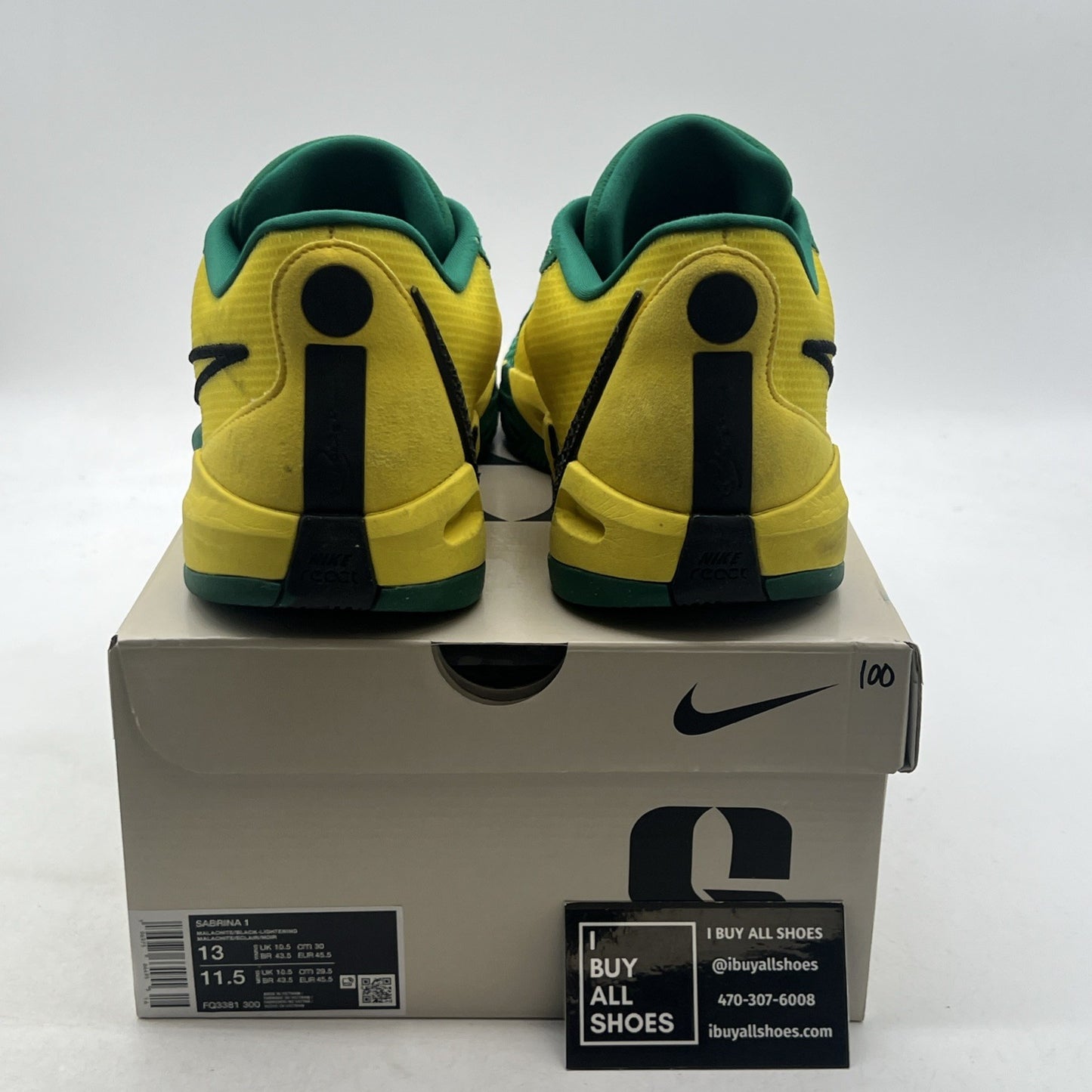 Size 13 - Nike Sabrina 1 Oregon Ducks W (FQ3381-300)
