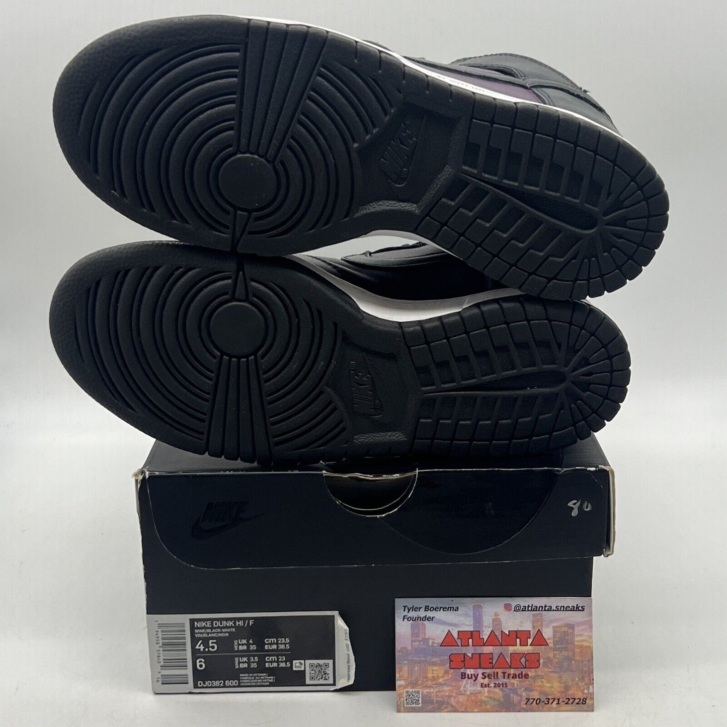 Size 4.5 - Nike Fragment Design x Dunk High Beijing Black White  (DJ0382-600)