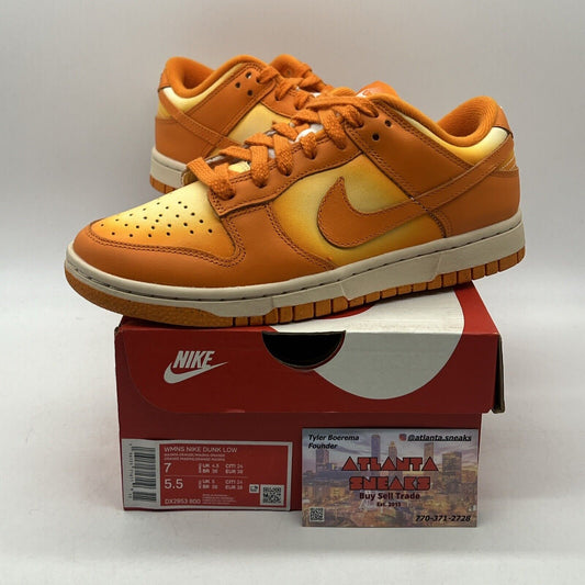 Size 7 - Nike Dunk Low Magma Orange W Yellow White Leather (DX2953-800)