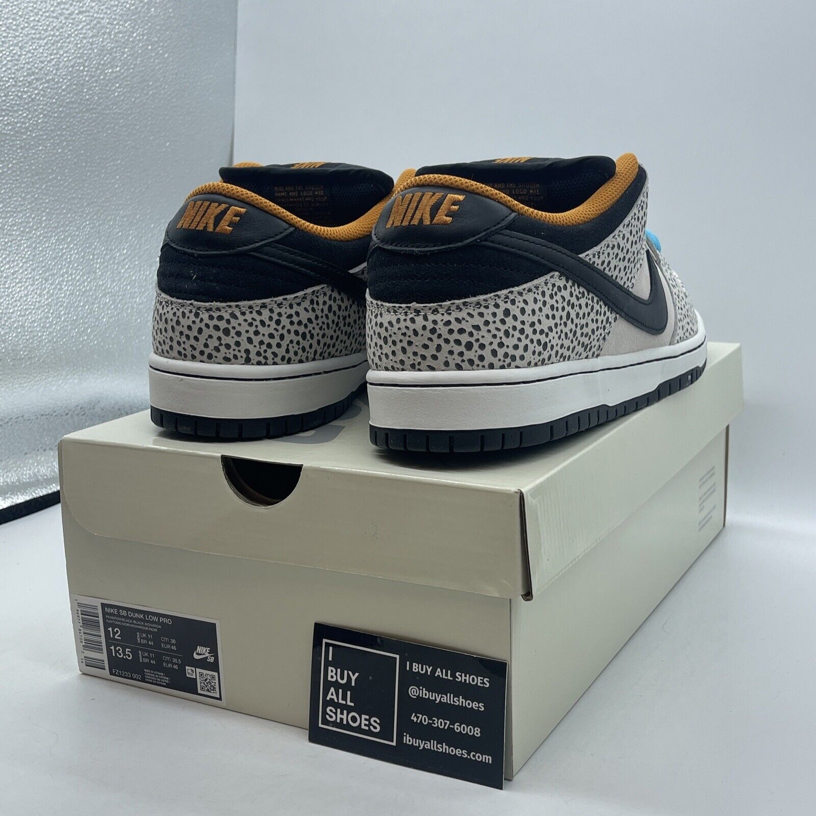 Size 12 - Nike Dunk Pro SB Low Electric Pack Black Suede Leather (FZ1233-002)