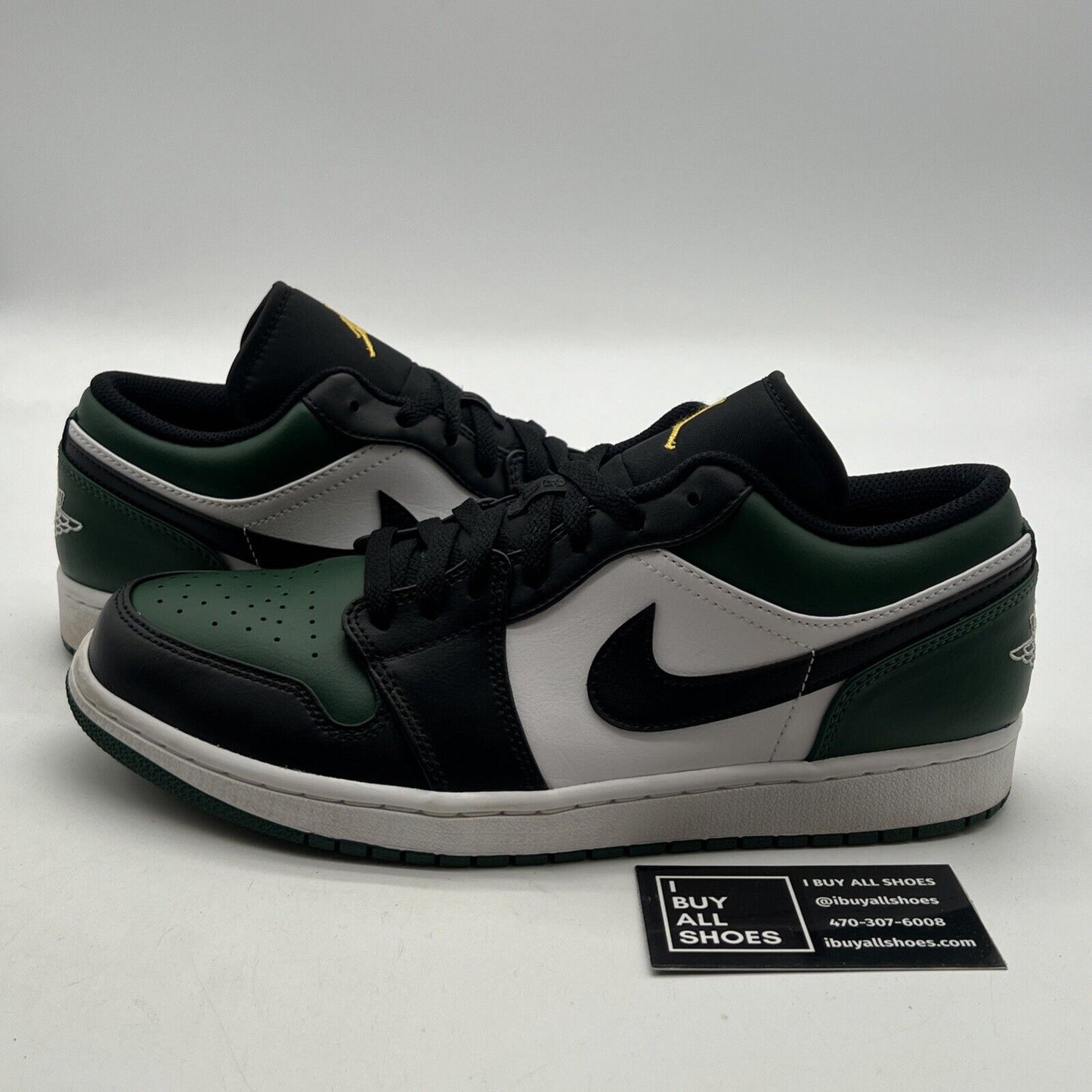 Size 10 - Air Jordan 1 Low Green Toe 2021 (553588-371)