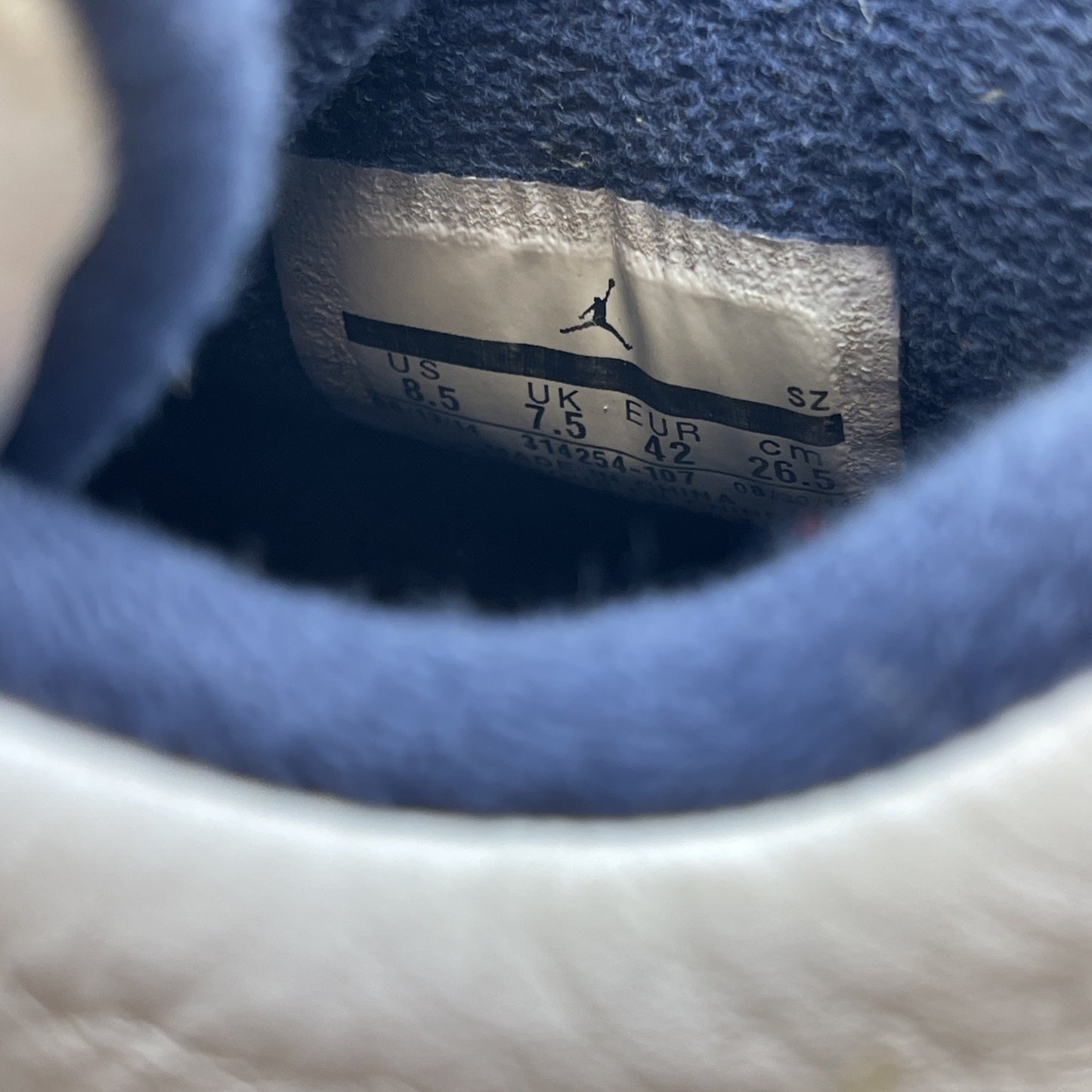 Size 8.5 - Air Jordan 4 Retro LS Columbia White Blue Leather (314254-107)