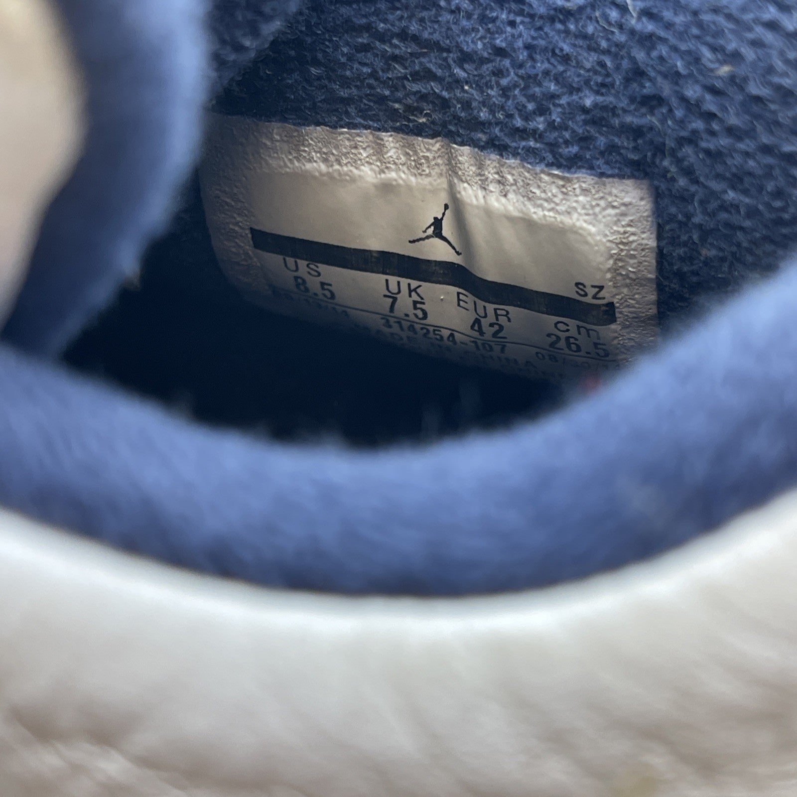 Size 8.5 - Air Jordan 4 Retro LS Columbia White Blue Leather (314254-107)