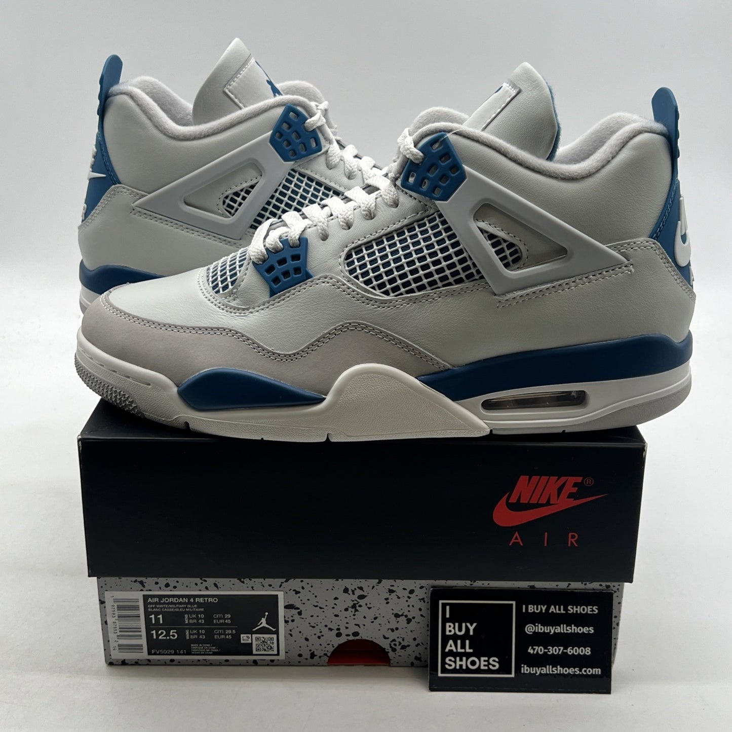 Size 11 - Air Jordan 4 Retro 2024 Military Blue (FV5029-141)