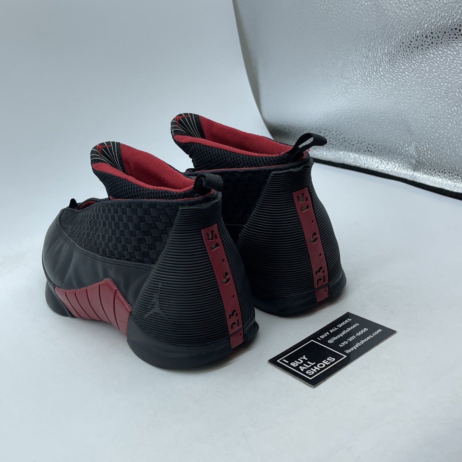 Size 10.5 - Air Jordan 15 Retro Countdown Pack Black Red Leather (317111-062)