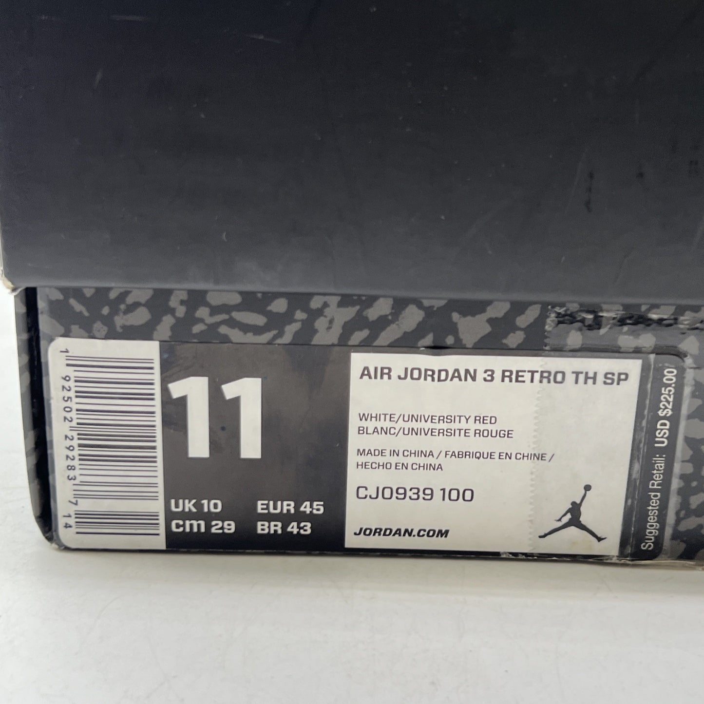 Size 11 - Air Jordan 3 Retro Tinker Air Max 1 2019 (CJ0939-100)