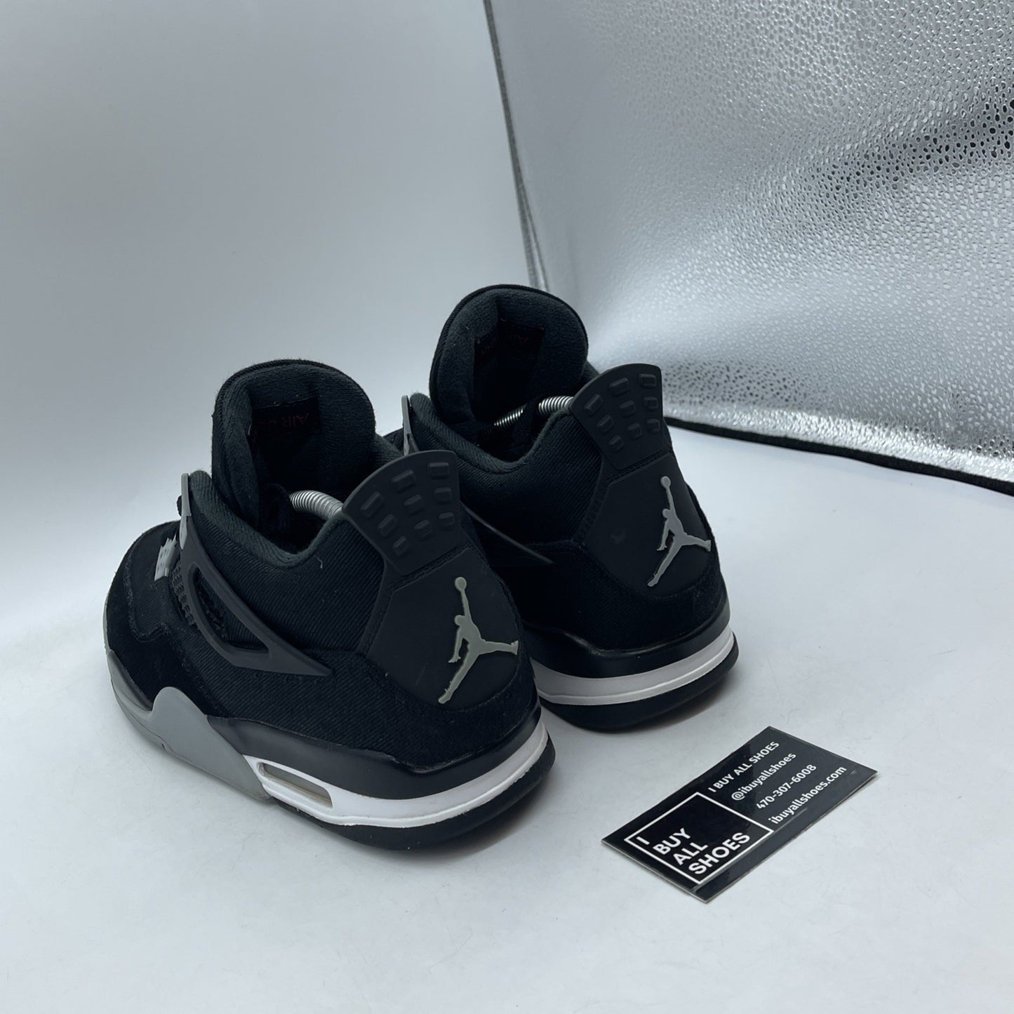 Size 10 - Jordan 4 Retro SE Mid Black Canvas Grey Suede (DH7138-006)