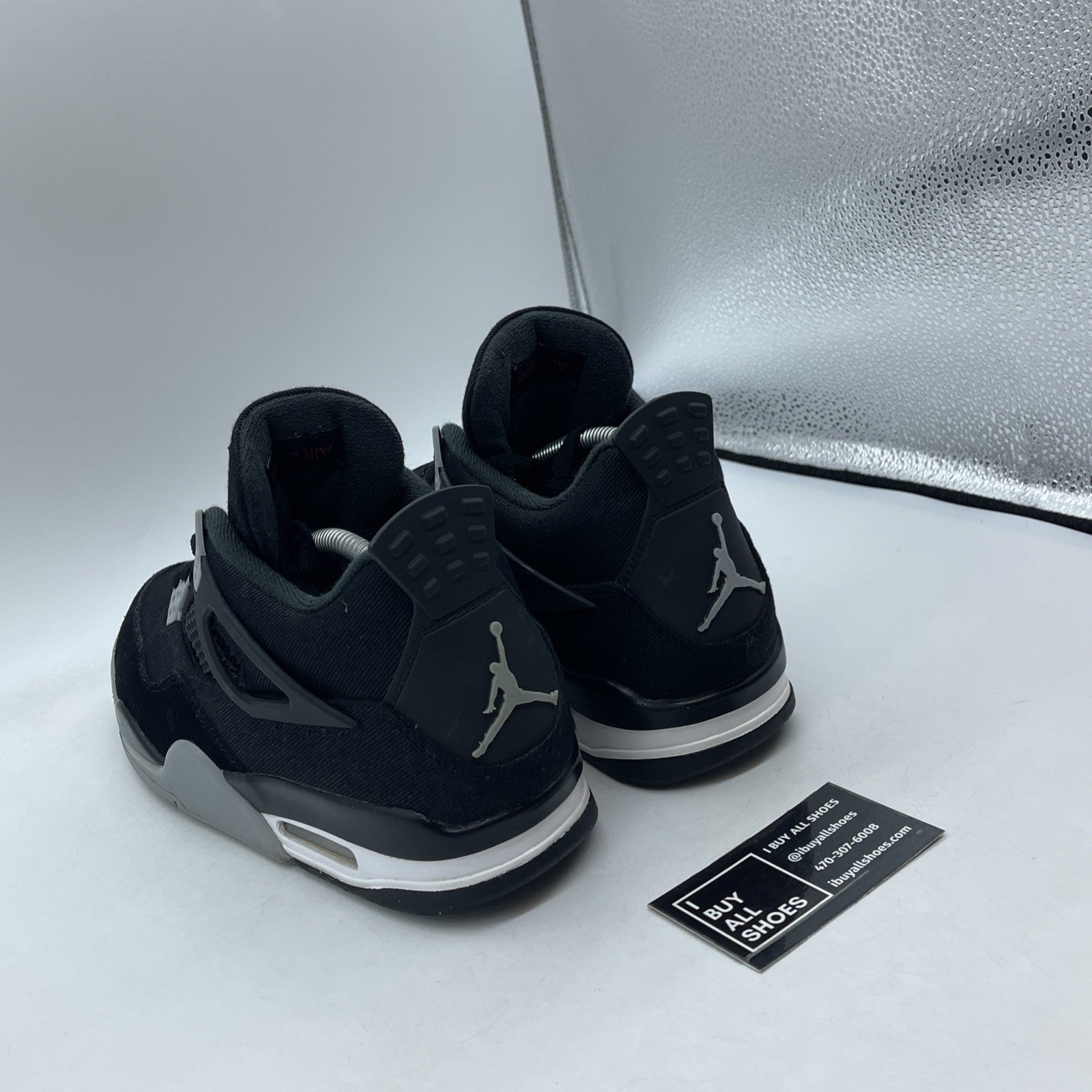 Size 10 - Jordan 4 Retro SE Mid Black Canvas Grey Suede (DH7138-006)
