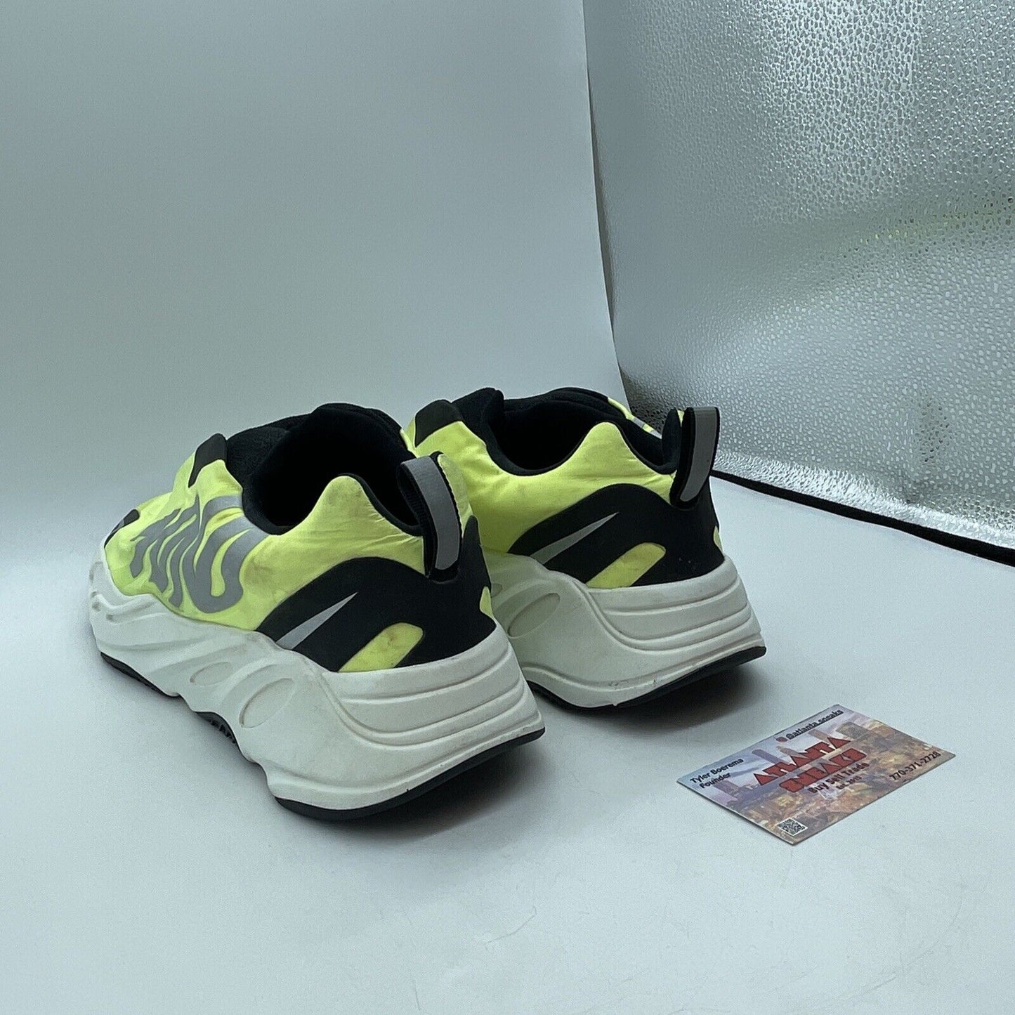 Size 9.5 - adidas Yeezy Boost 700 MNVN Laceless Phosphor Neon Green (GY2055)