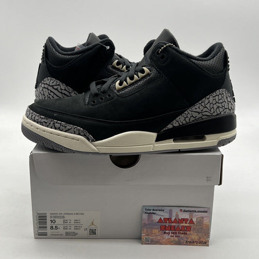 Size 10W - Air Jordan 3 Retro Off Noir Sail Black (CK9246-001)