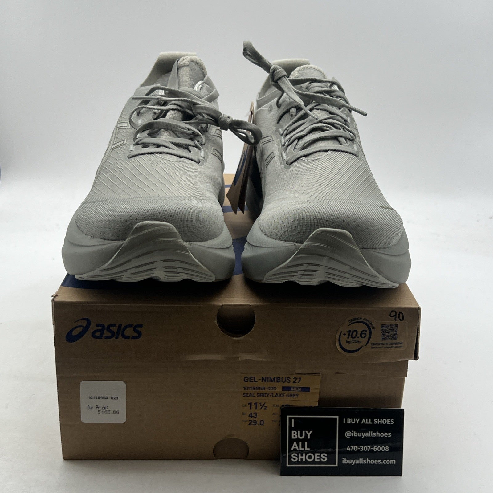 Size 11.5 - Asics Gel Nimbus 27 Seal Grey (1011B958-020)
