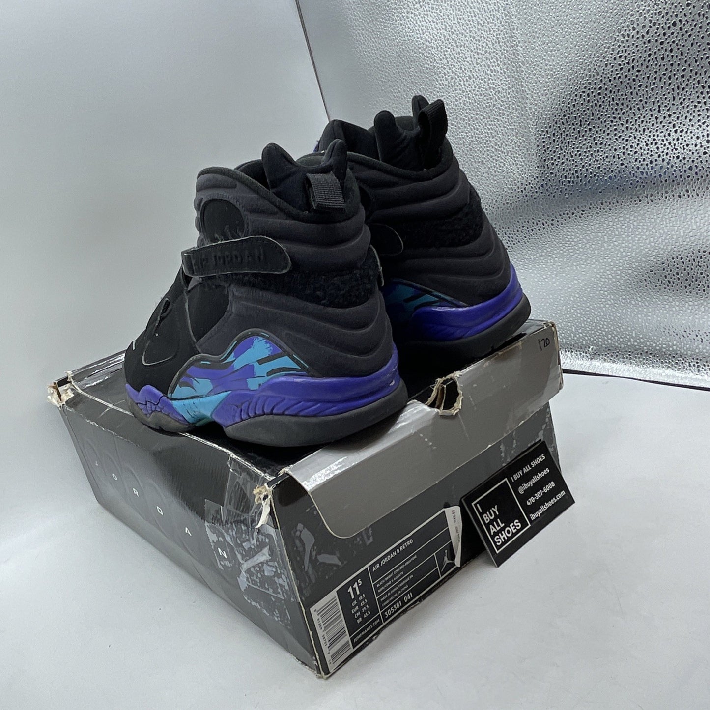Size 11.5 - Air Jordan 8 Retro 2007 Aqua (305381-041)
