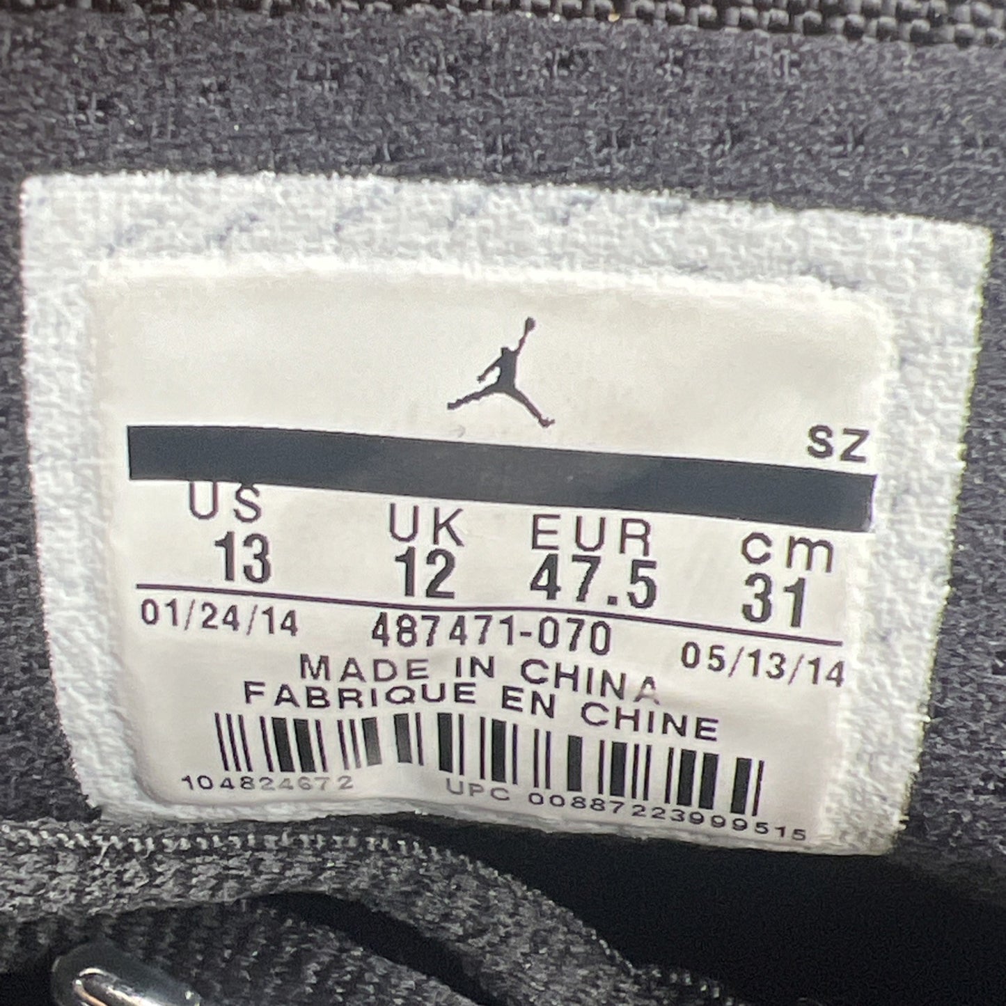 Size 13 - Air Jordan 14 Retro Thunder (487471-070)