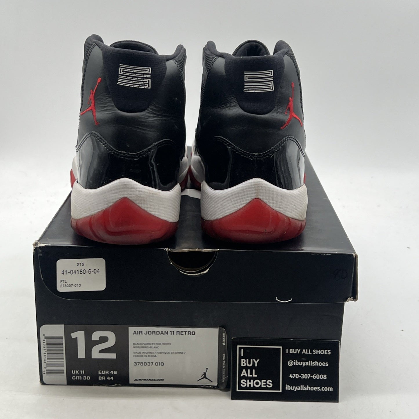 Size 12 - Air Jordan 11 Retro Bred 2012 (378037-010)