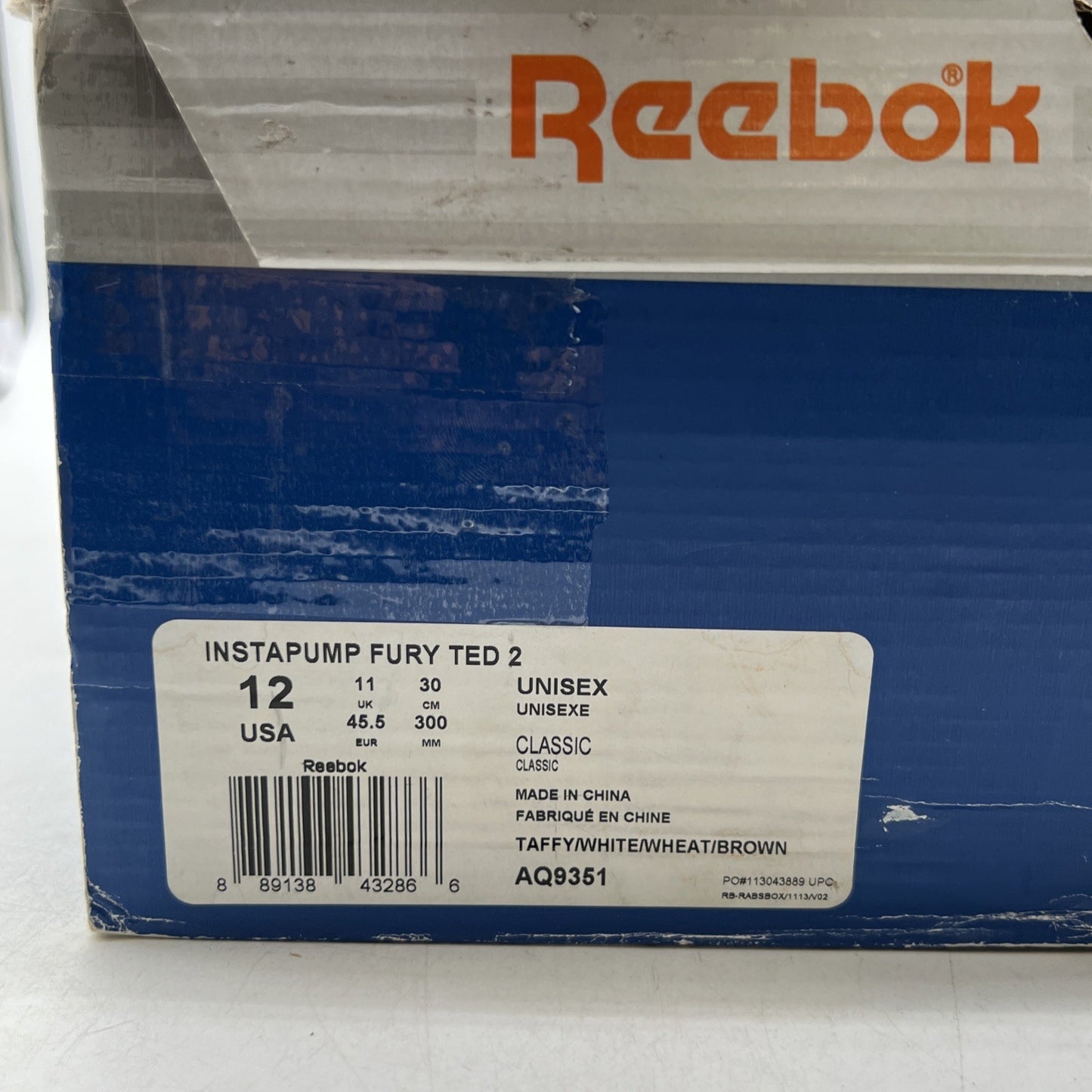 Size 12 - Reebok Ted 2 x Bait x InstaPump Fury Angry Ted (AQ9351)