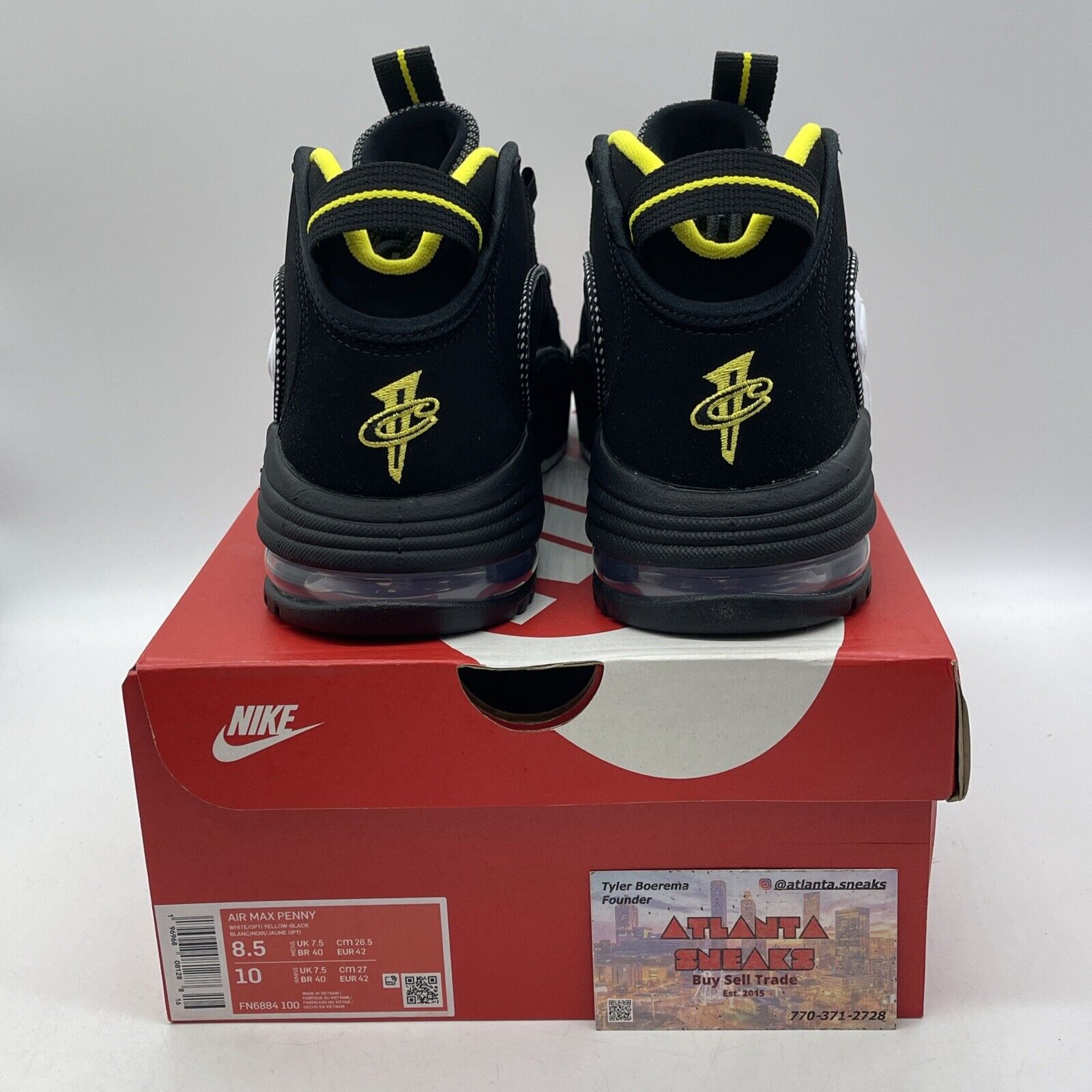 Size 8.5 - Nike Air Max Penny 1 Lester Middle School Black Suede (FN6884-100)