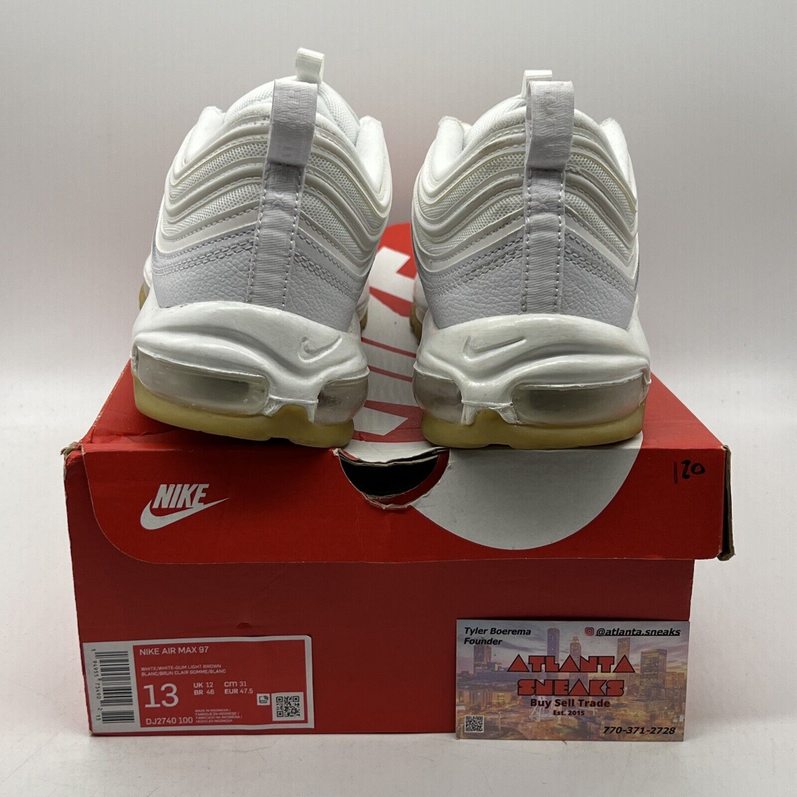 Size 13 - Nike Air Max 97 White Gum (DJ2740-100)