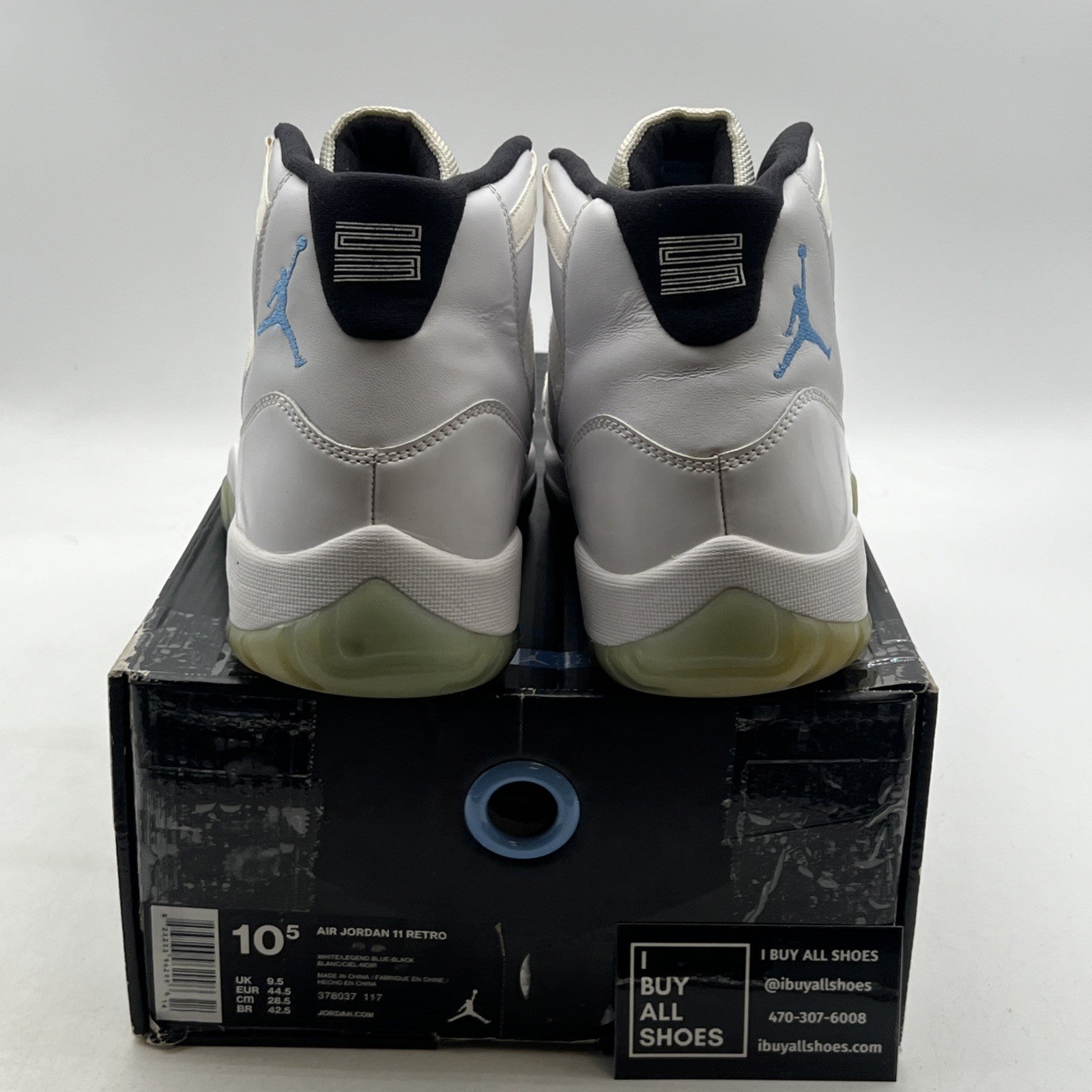 Size 10.5 - Air Jordan 11 Retro High Legend Blue (378037-117)