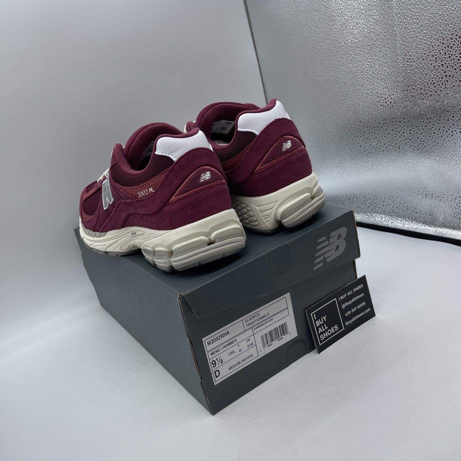 Size 9.5 - New Balance 2002R Suede Pack - Garnet Deep Earth Red (M2002RHA)