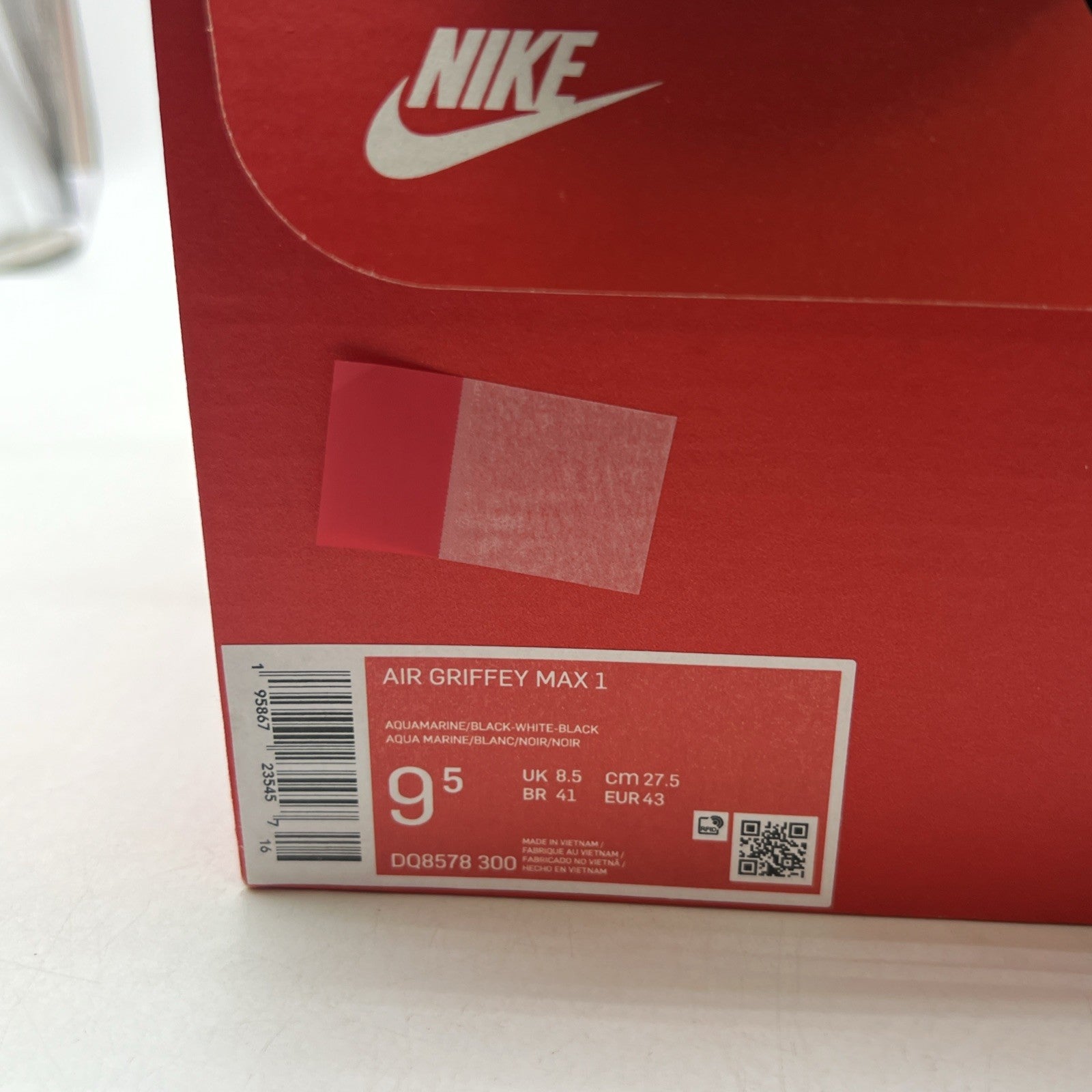 Size 9.5 - Nike Air Griffey Max 1 Aquamarine (DQ8578-300)