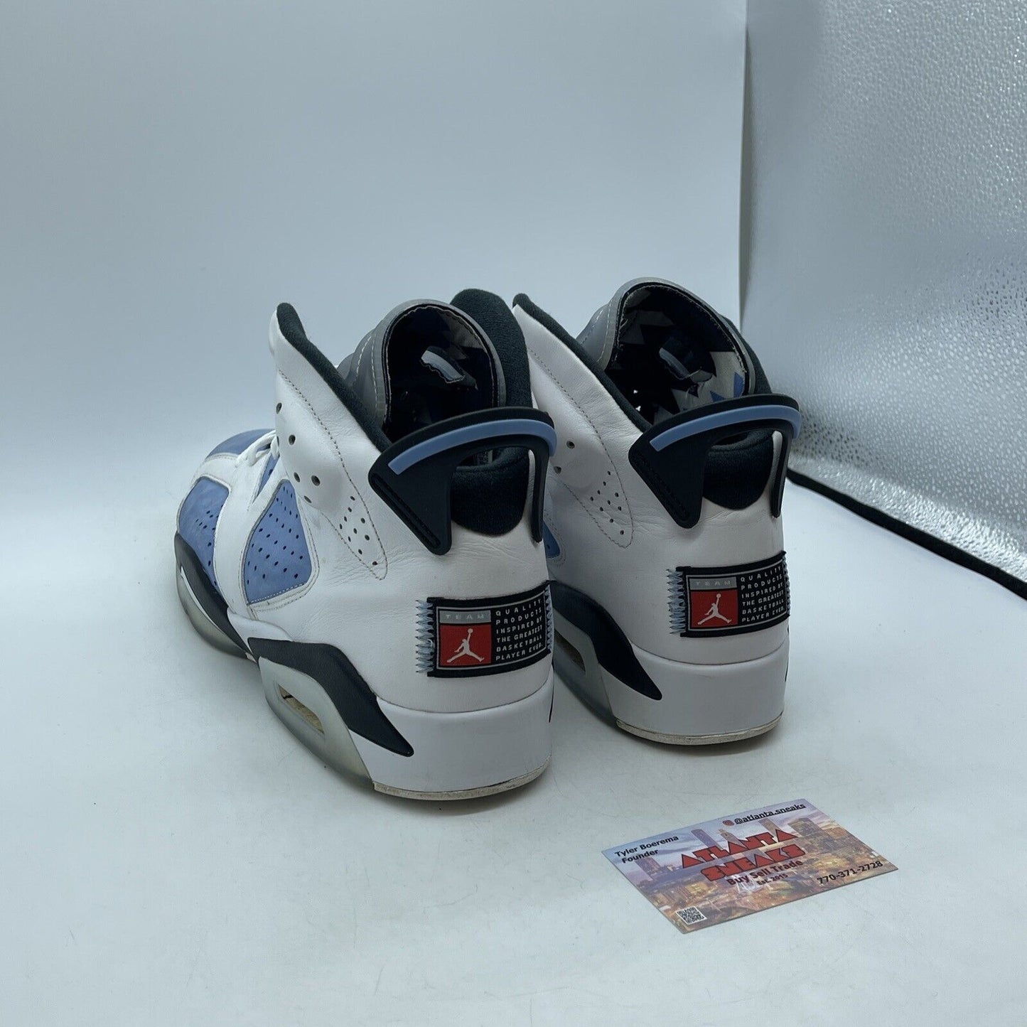 Size 12 - Jordan 6 Retro Mid UNC Home Blue Suede White Leather (CT8529-410)