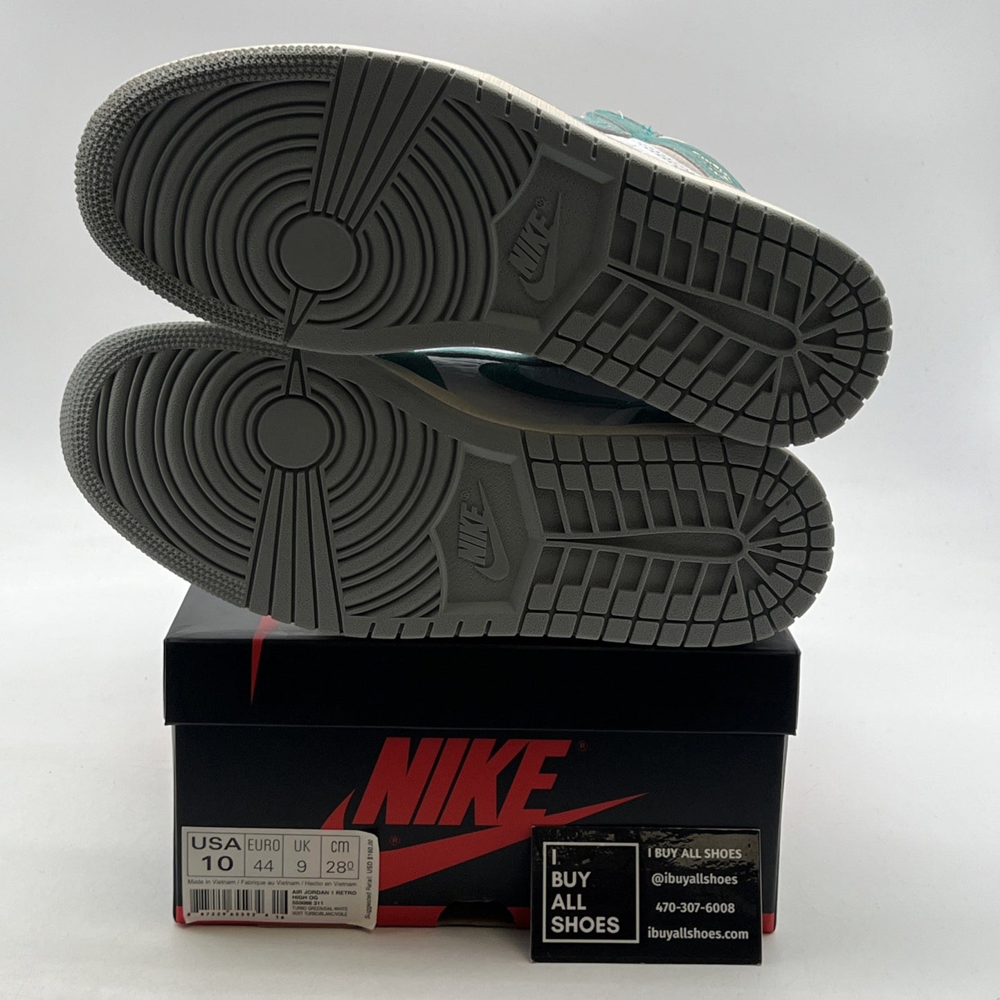 Size 10 - Air Jordan 1 Retro OG High Turbo Green (555088-311)