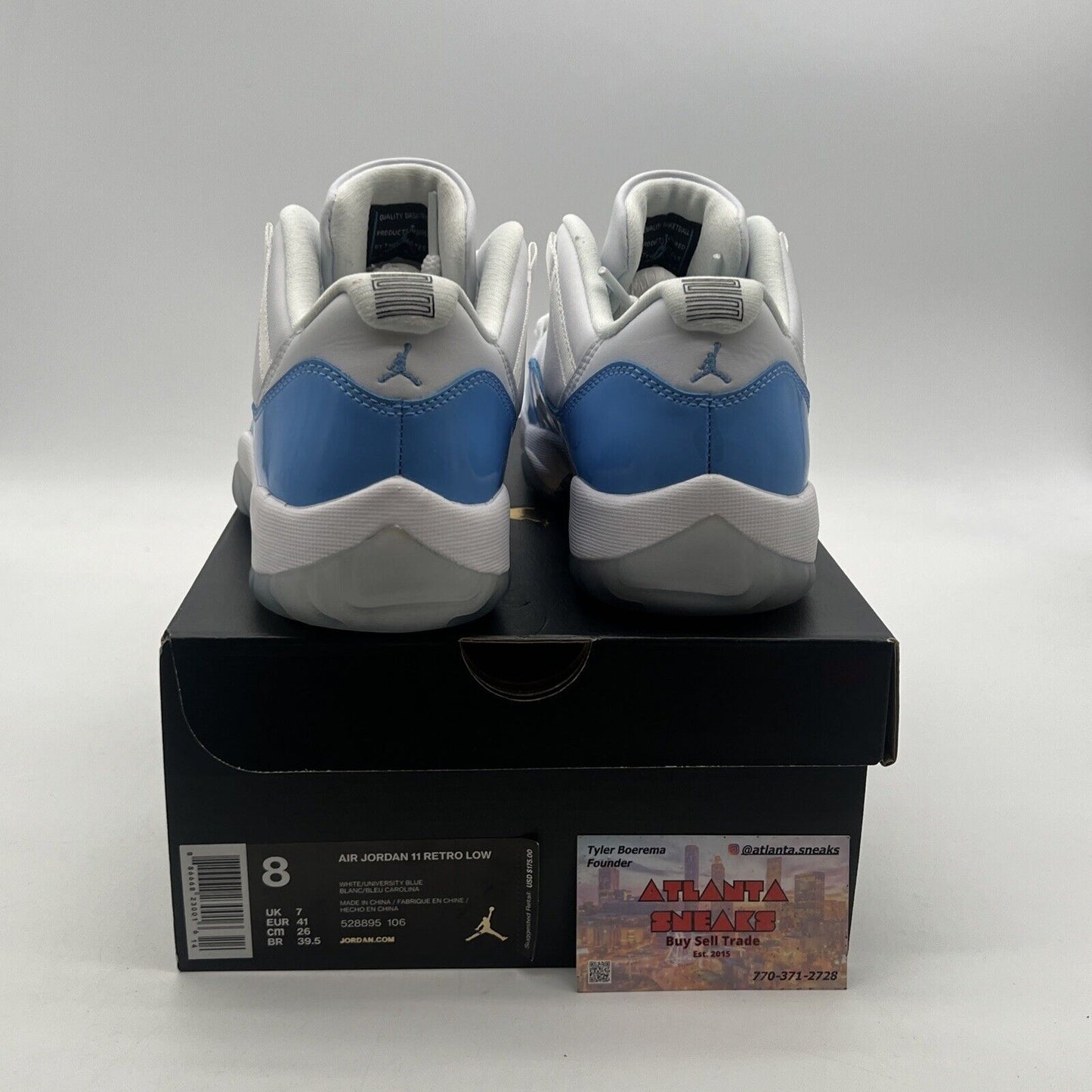 Size 8 - Air Jordan 11 Retro Low UNC 2017 (528896-106)