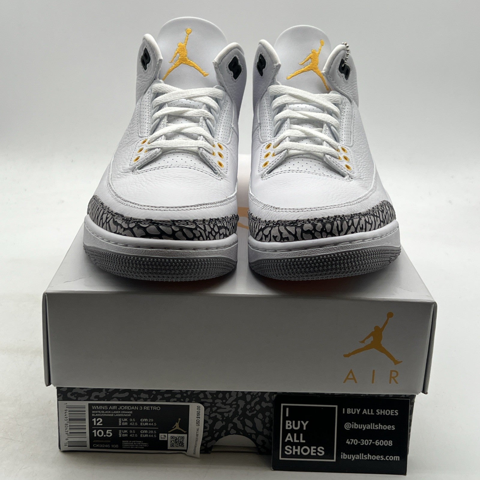 Size 12 - Air Jordan 3 Retro Laser Orange W (CK9246-108)