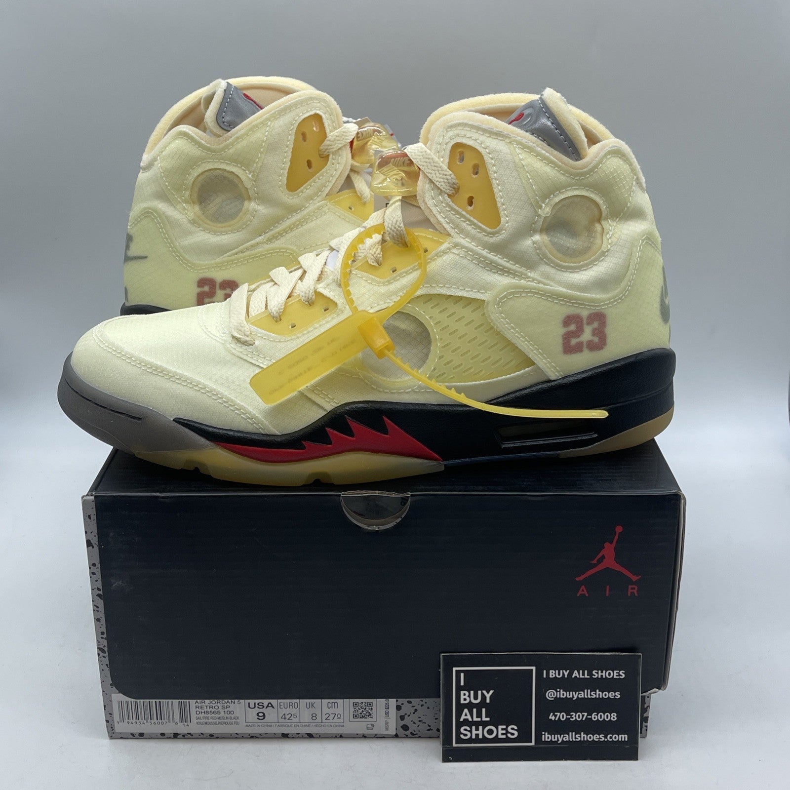 Size 9 - Air Jordan 5 SP x Off-White Mid Sail (DH8565-100)