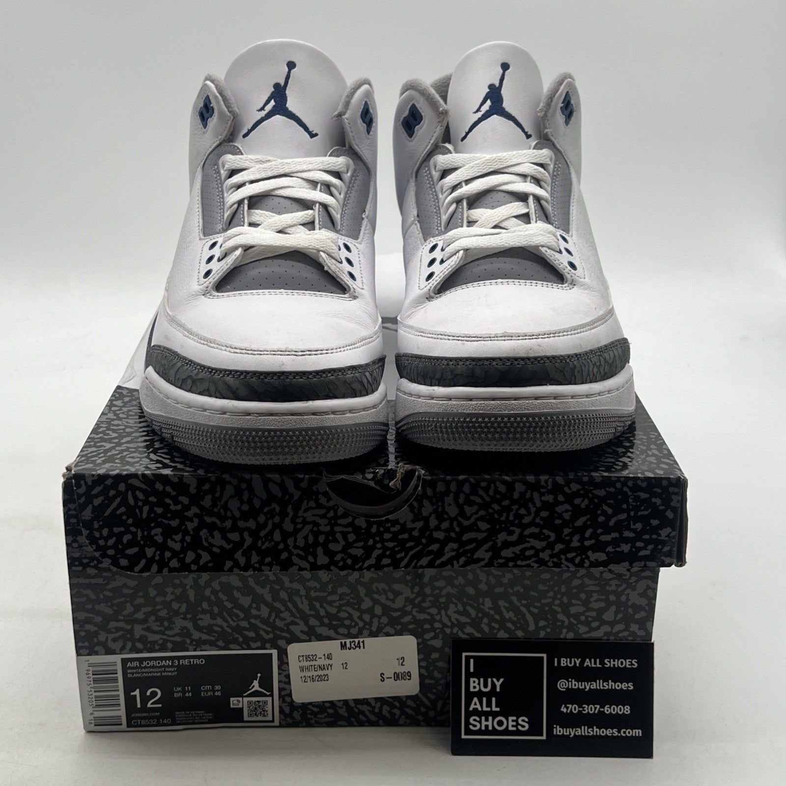 Size 12 - Air Jordan 3 Retro Midnight Navy (CT8532-140)