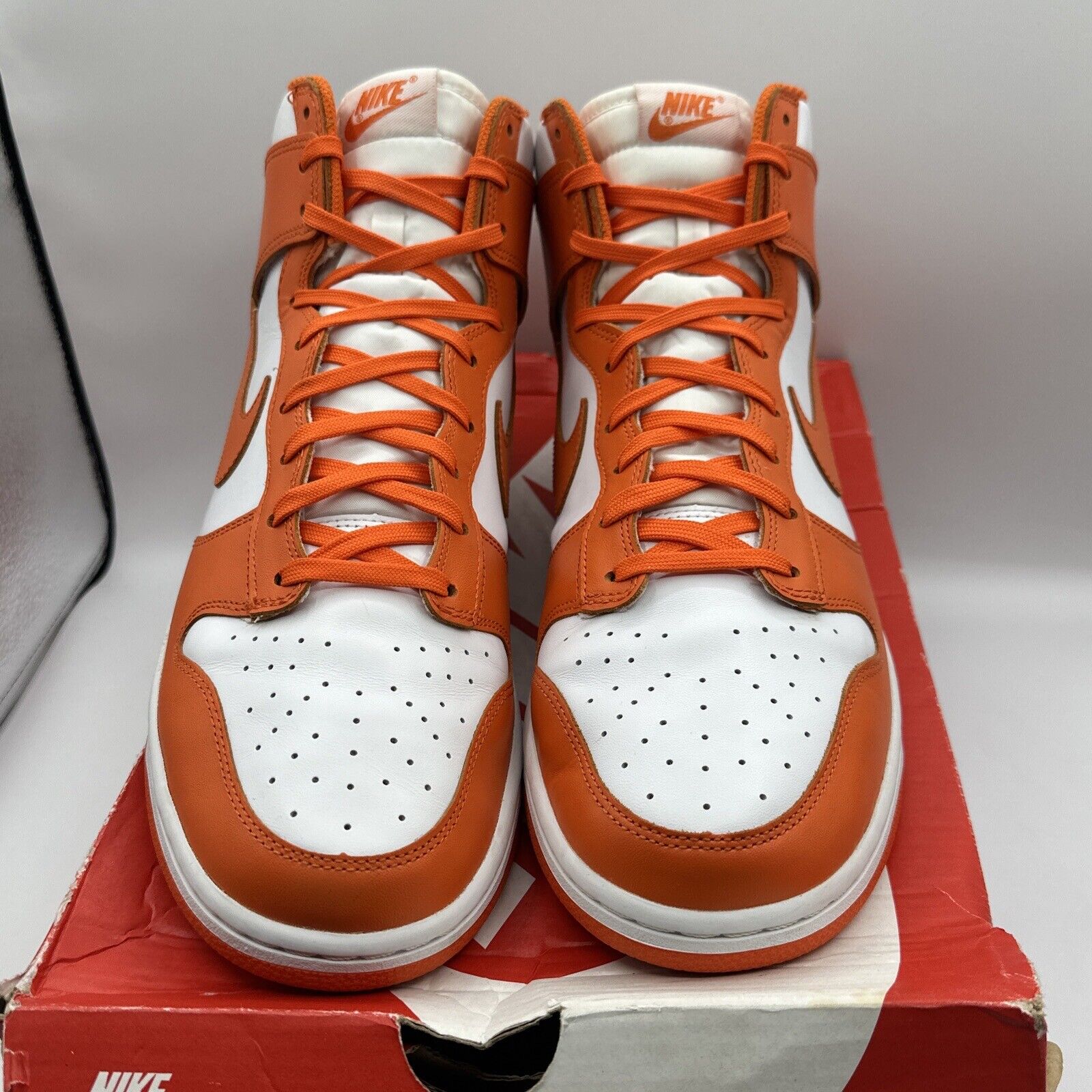 Size 13 - Nike Dunk High SP Syracuse 2021 White Orange College Icy Ships Asap.