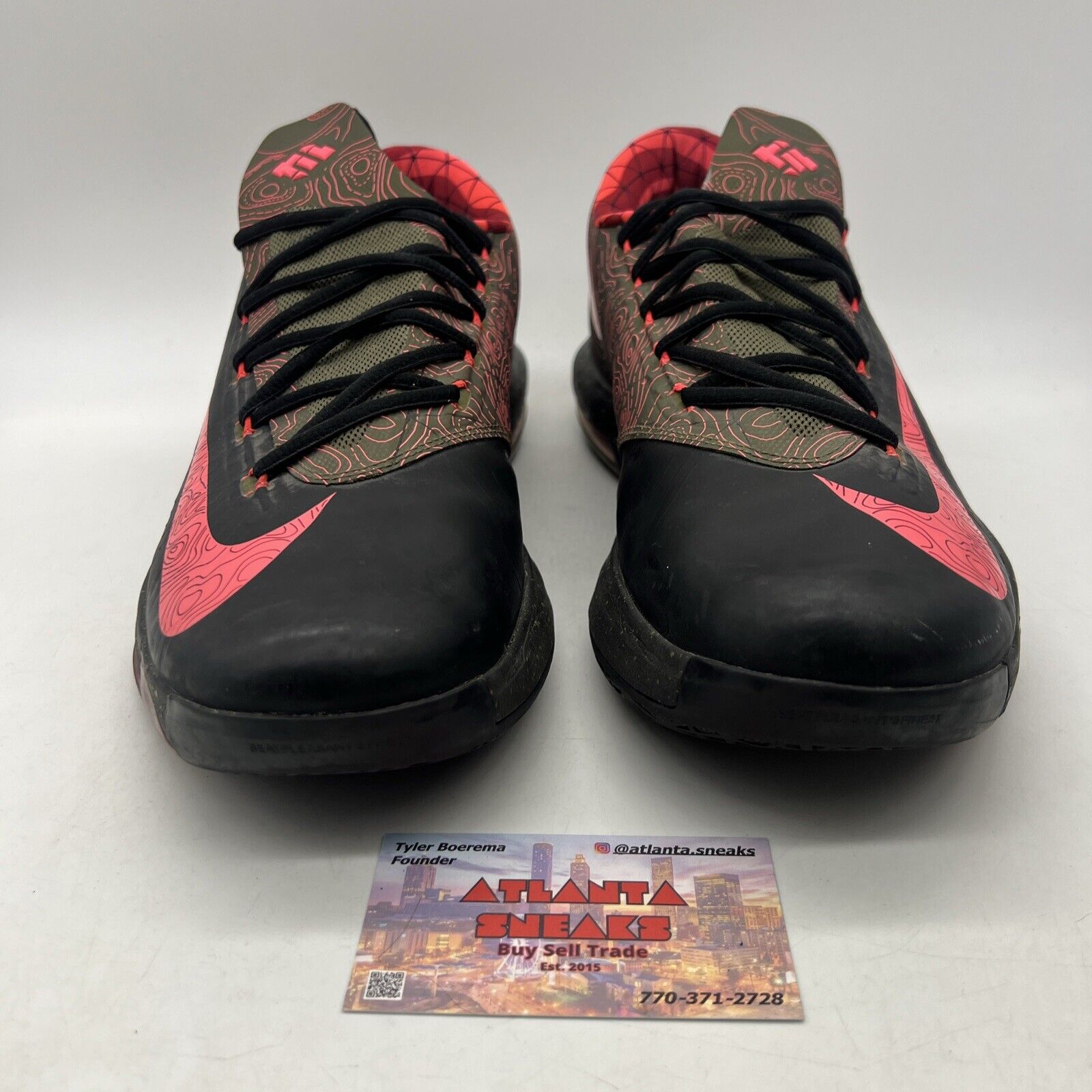 Size 13 - Nike KD 6 Meteorology Olive Black Pink Maroon (599424-006)