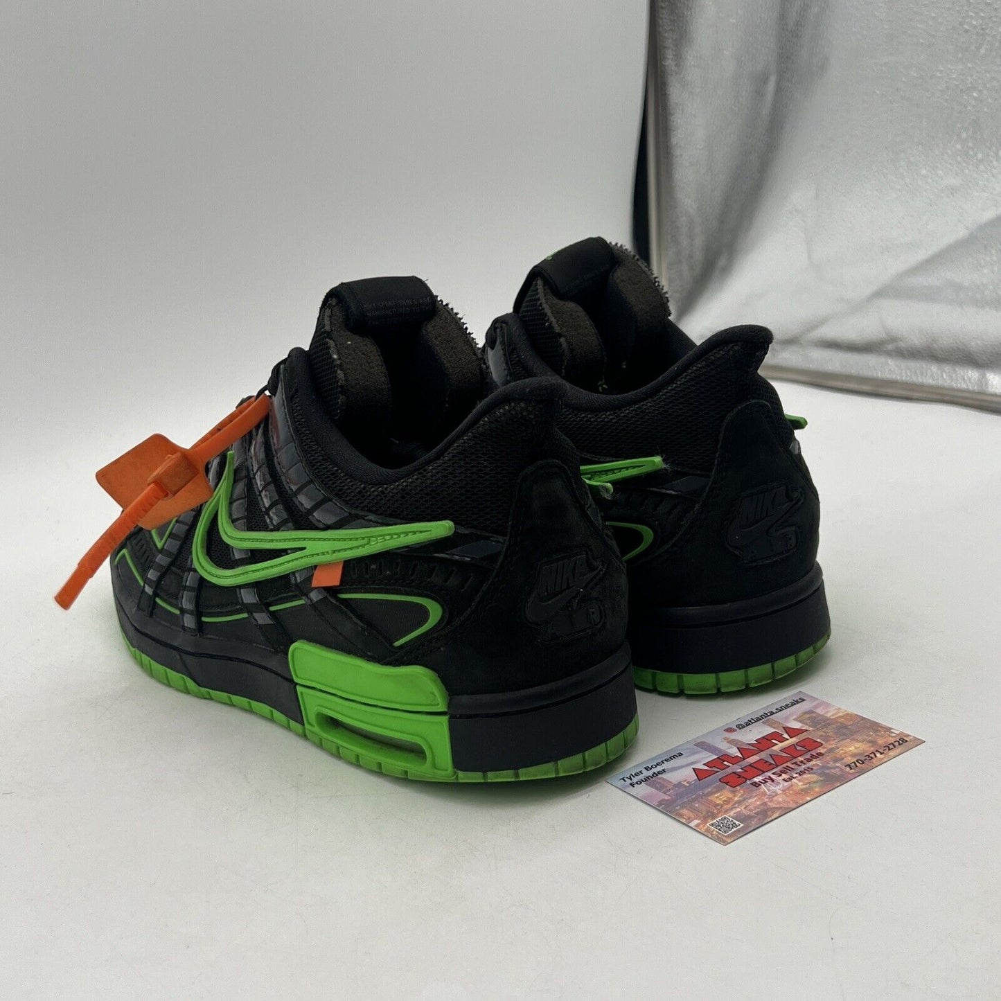 Size 11 - Nike Air Rubber Dunk x Off-White Low Green Strike Black (CU6015-001)