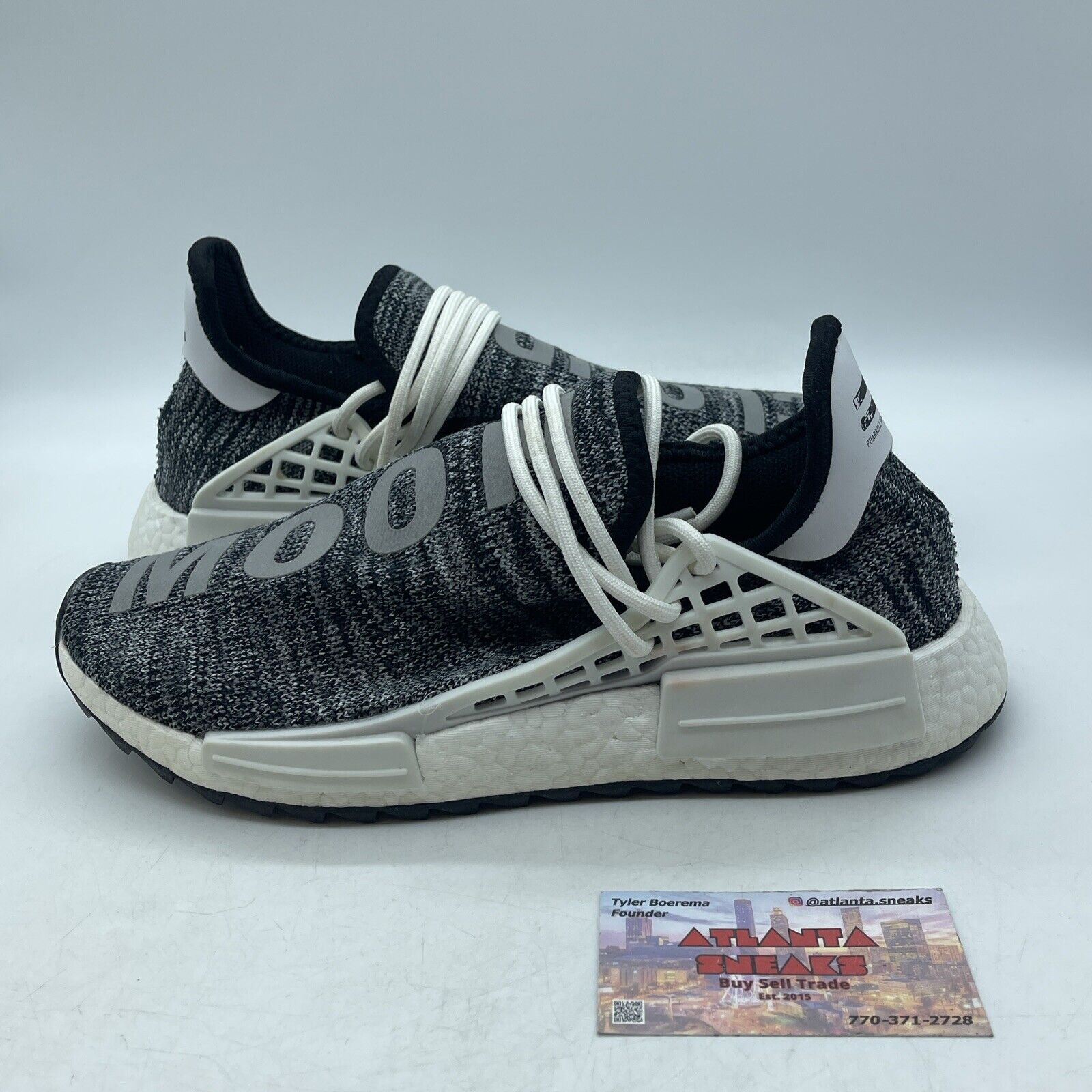 Size 9 - adidas Pharrell x NMD Human Race Trail  Oreo Black White (AC7359)