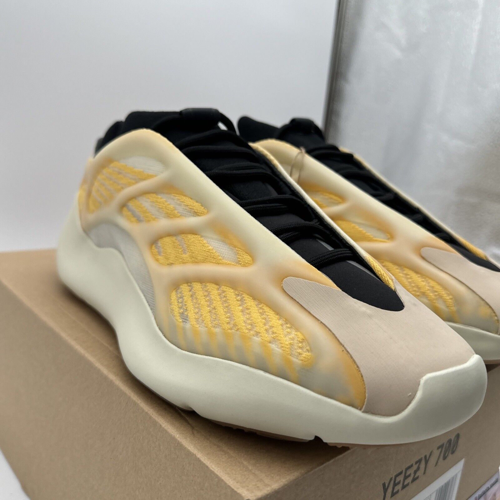 Size 11.5 - adidas Yeezy 700 V3 Mono Safflower Yellow Black Cream Comfy Boost OG