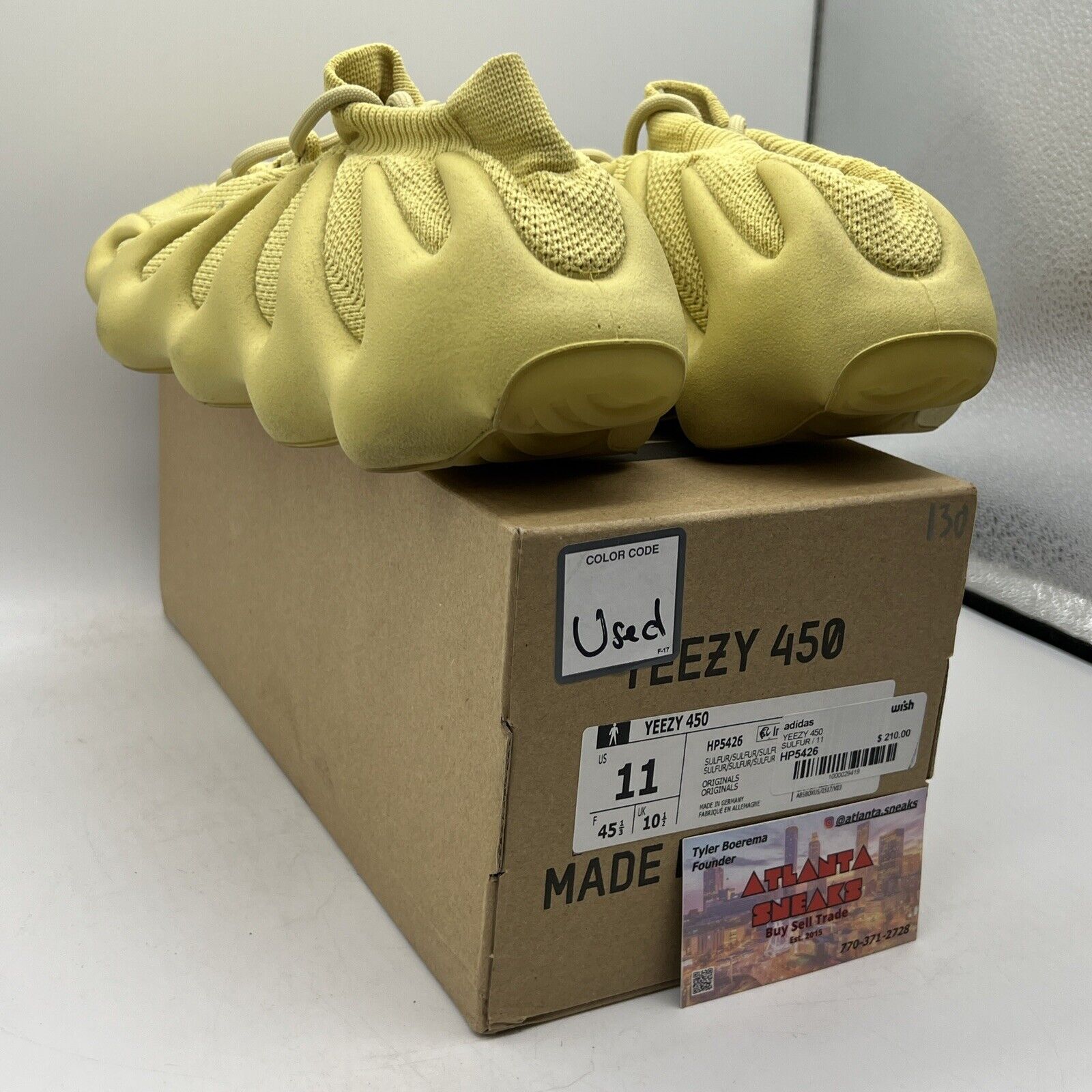 Size 11 - adidas Yeezy 450 Sulfur (HP5426)