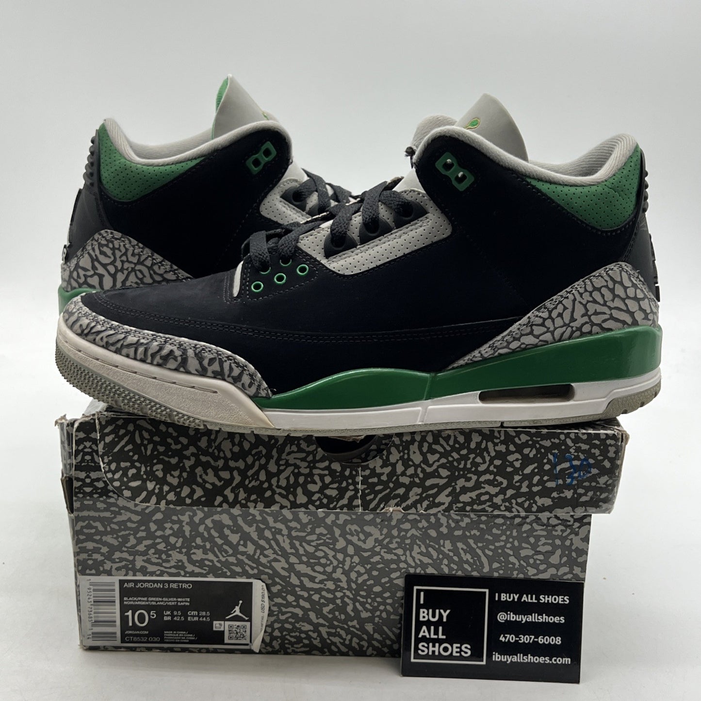 Size 10.5 - Air Jordan 3 Retro Mid Pine Green (CT8532-030)