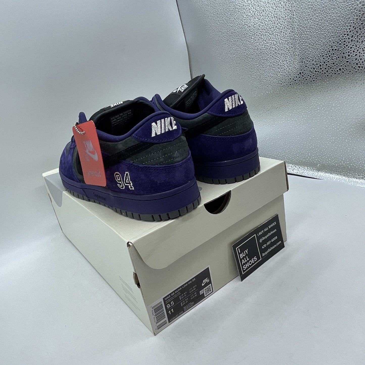 Size 9.5 - Supreme x Nike Dunk SB Low Ink (HQ8487-500)