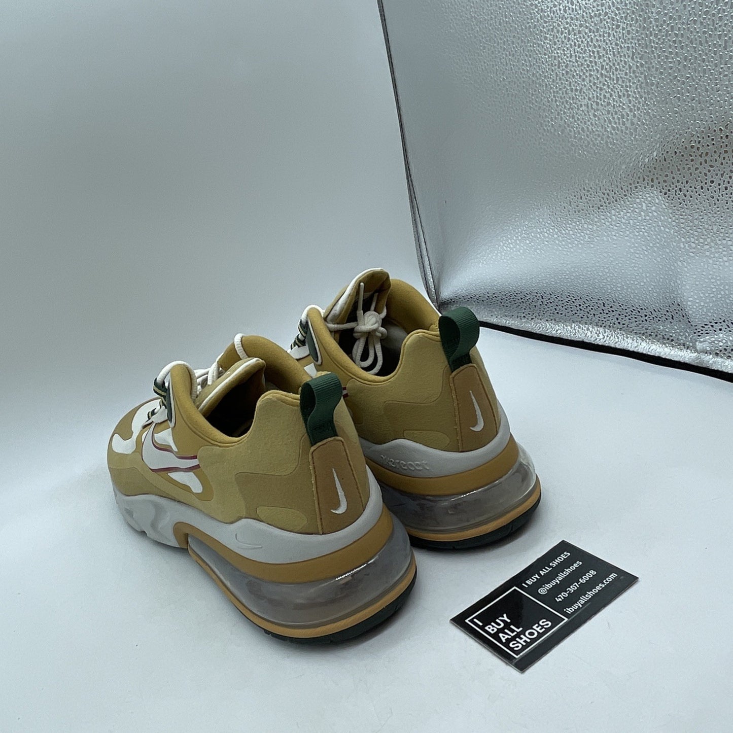 Size 11.5 - Nike Air Max 270 React Reggae' Brown White Suede (AO4971-700)