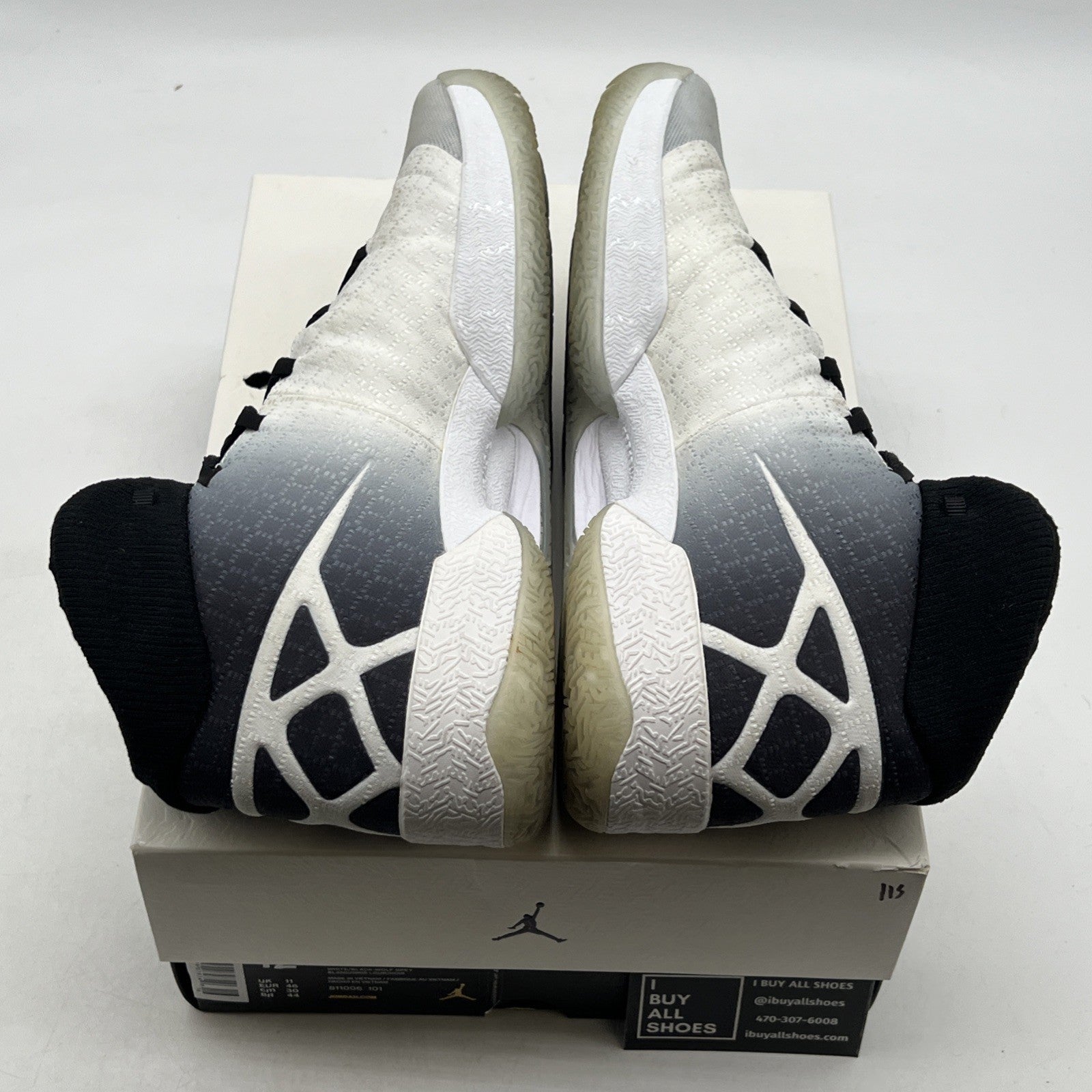 Size 12 - Air Jordan 30 White Wolf Grey (811006-101)