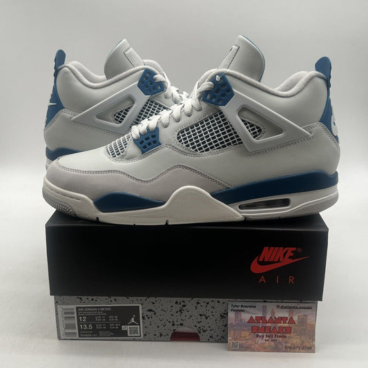 Size 12 - Air Jordan 4 Retro 2024 Military Blue Leather (FV5029-141)