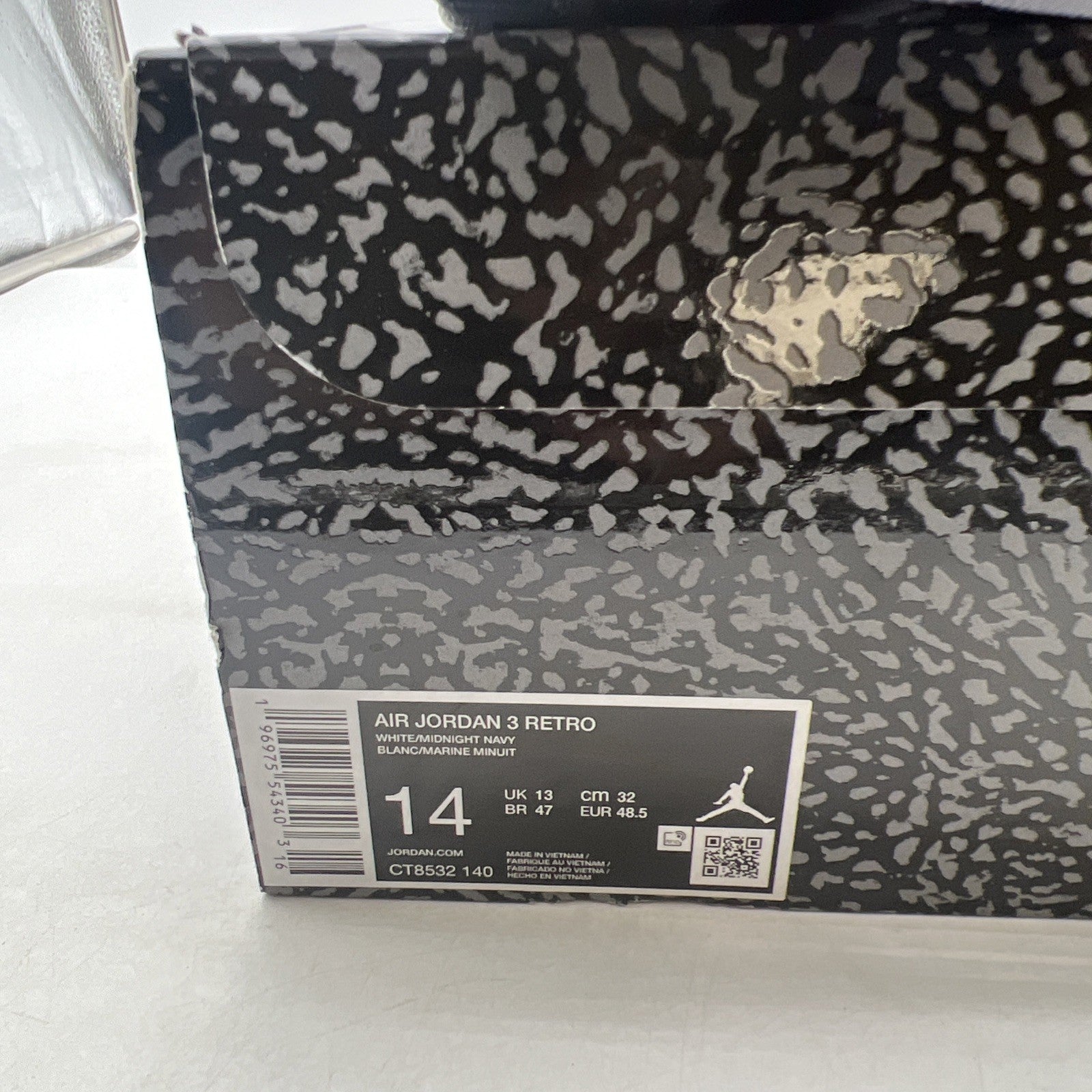 Size 14 - Air Jordan 3 Retro Midnight Navy (CT8532-140)