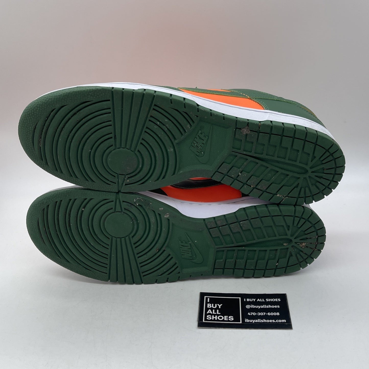Size 12 - Nike Dunk Low Miami Hurricanes Orange Green Leather (DD1391-300)