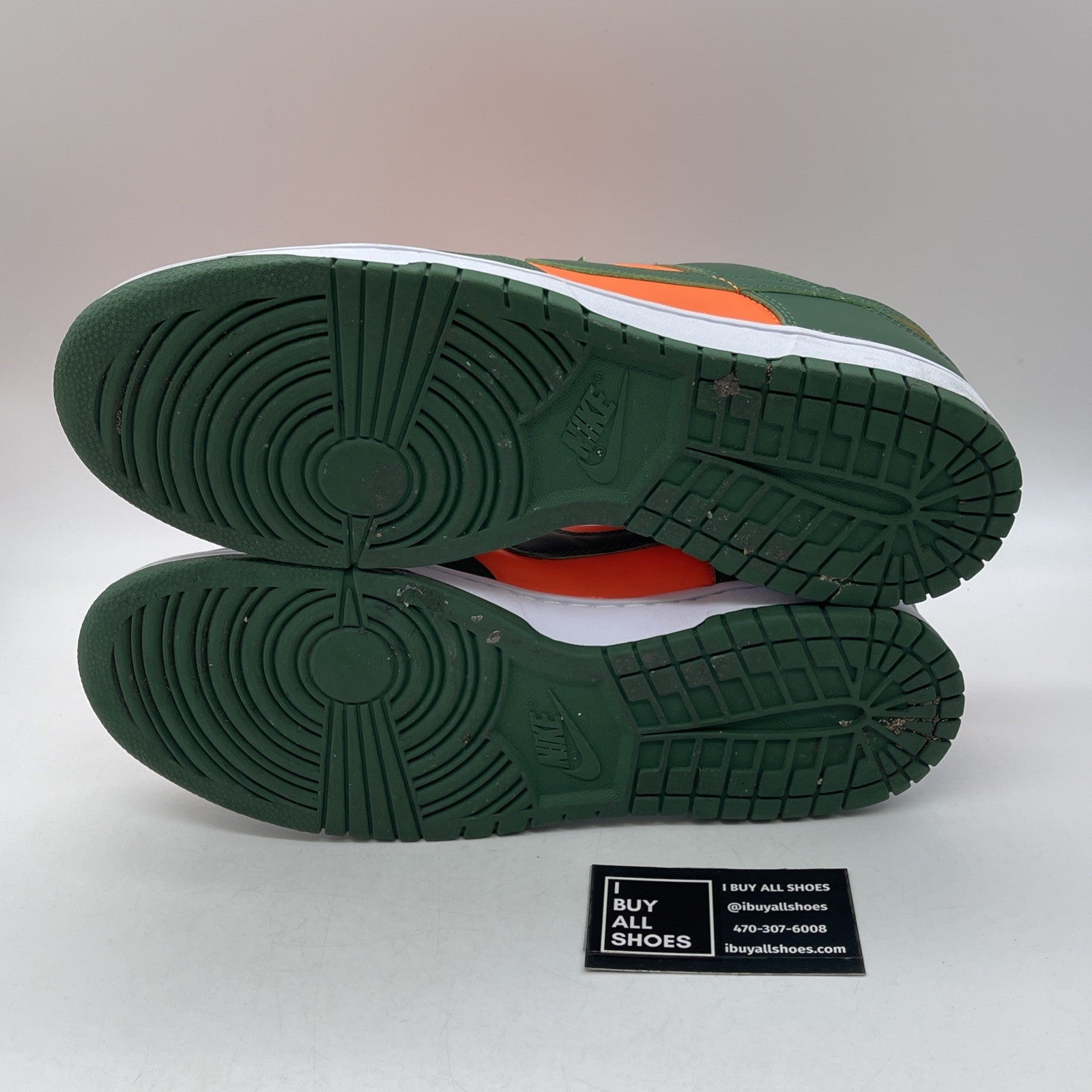 Size 12 - Nike Dunk Low Miami Hurricanes Orange Green Leather (DD1391-300)